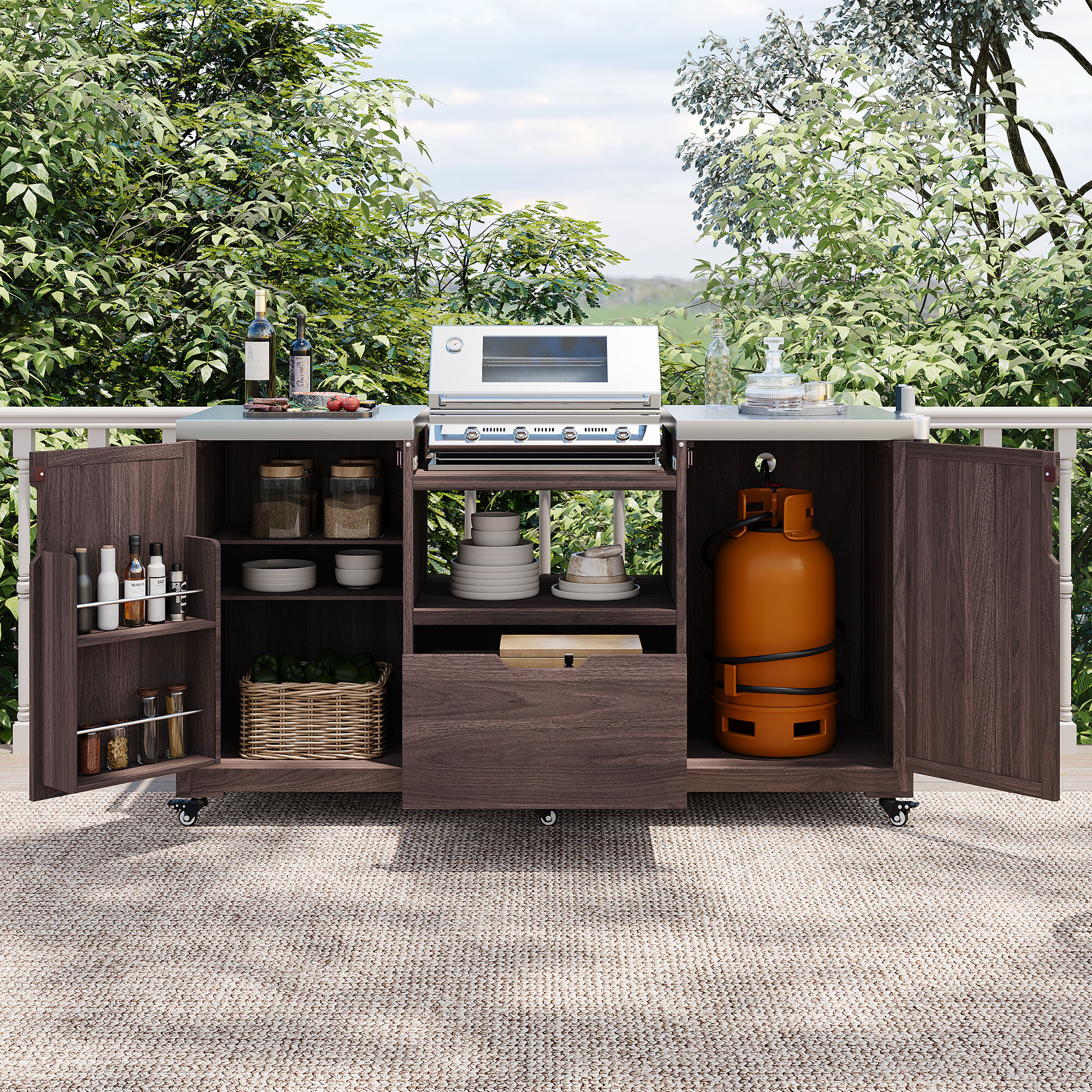 Bybafun YA0200166 Grill-Carts-Grill-Stands - View #19
