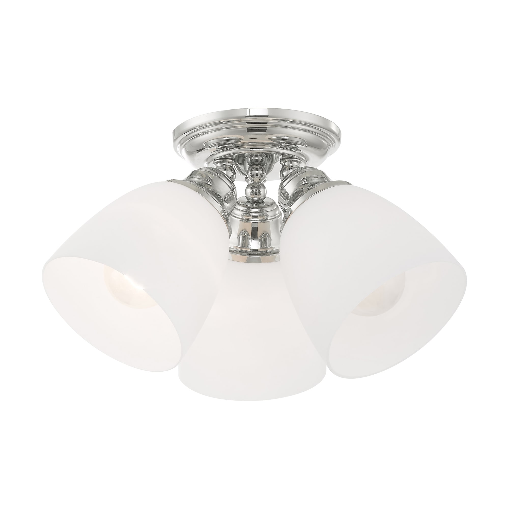 Livex Lighting 13664-05 Somerville 3 -Light 14.25-in Polished Chrome Semi Flush Mount Light