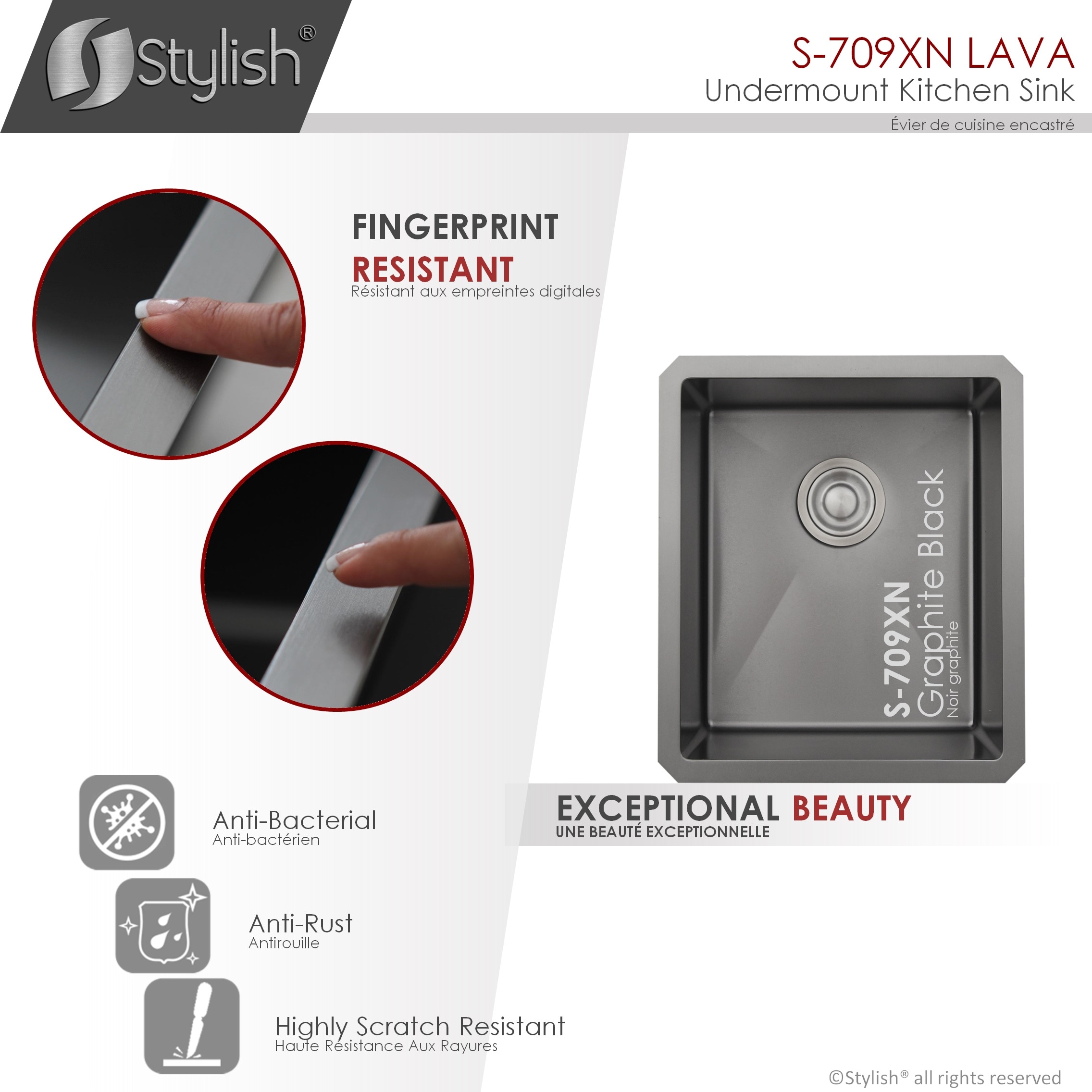 Stylish S-709XN1 Kitchen-Sinks - View #4