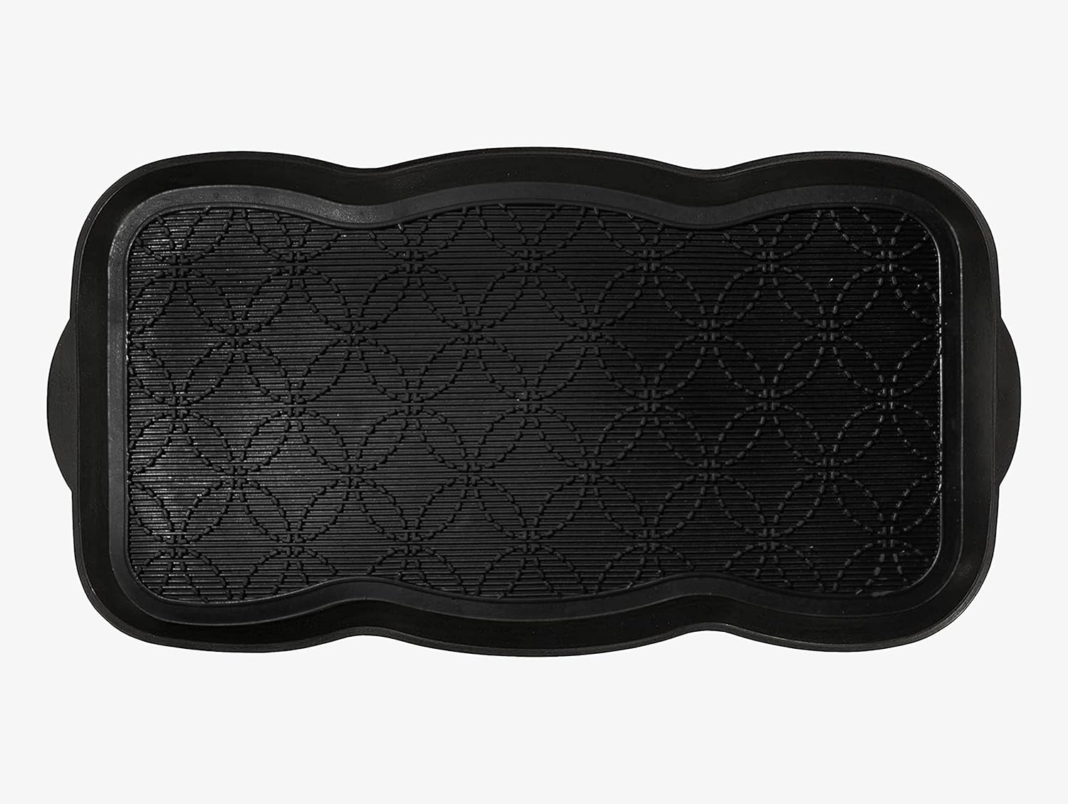 A1 Home Collections  Boot Tray Water Resistant Rubber Utility Shoe Mat 16-in x 31-in for Indoor and Outdoor Use in All Seasons Multi Purpose Boot Tray Mat for Entryways
