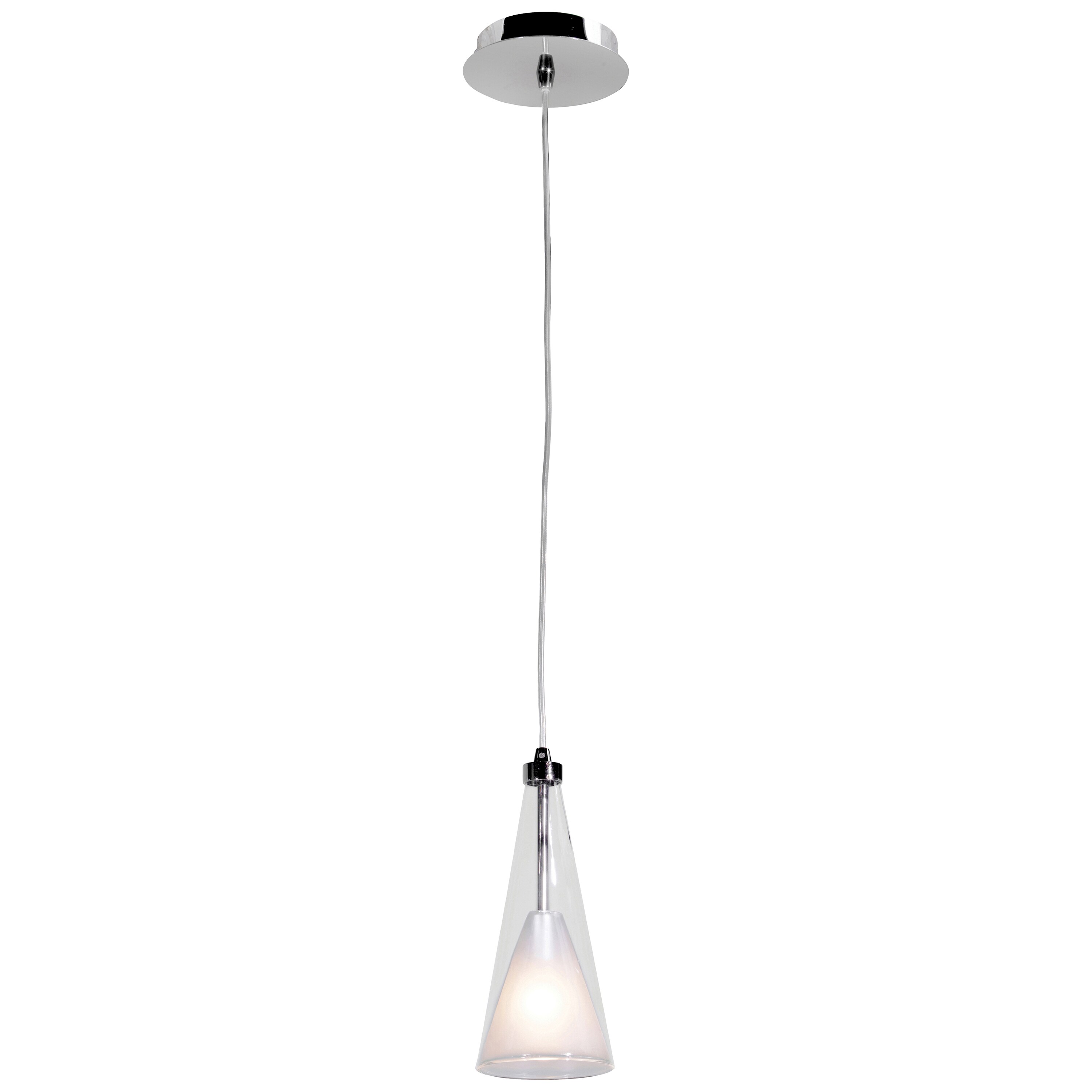 Access Lighting 50543-CH/CLOP Icicle Chrome Modern/contemporary Geometric Mini Hanging Pendant light