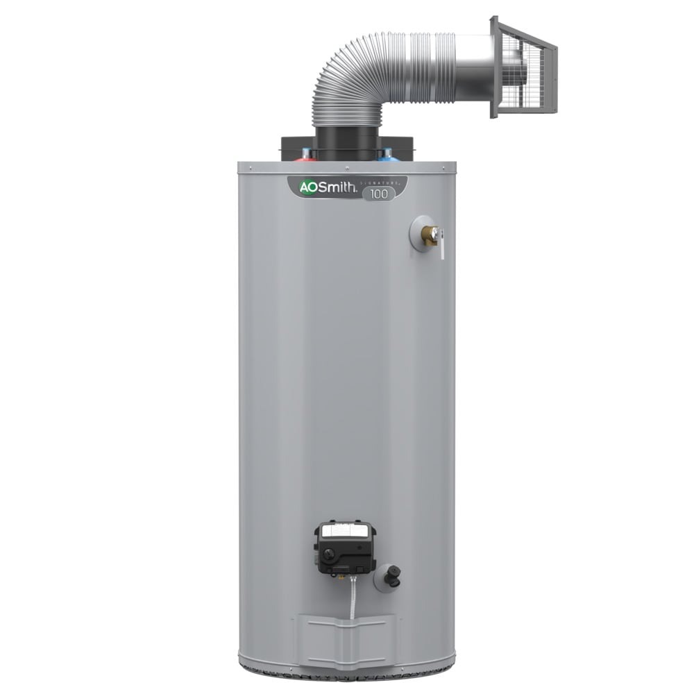 Signature 100 50-Gallon Tall 6-year Limited 40000-BTU Natural Gas Water Heater | - A.O. Smith G6-DVT5040NV