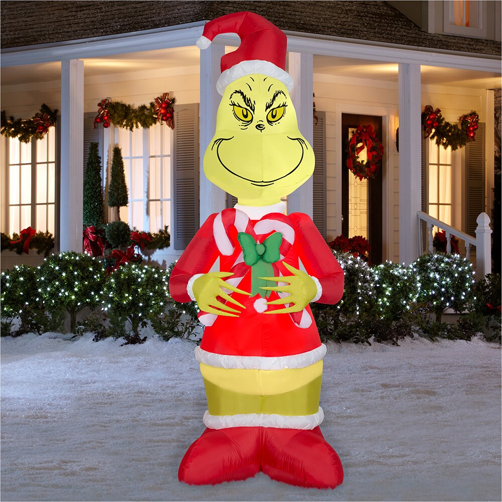 Grinch 8.99-ft Lighted The Grinch Christmas Inflatable at Lowes.com