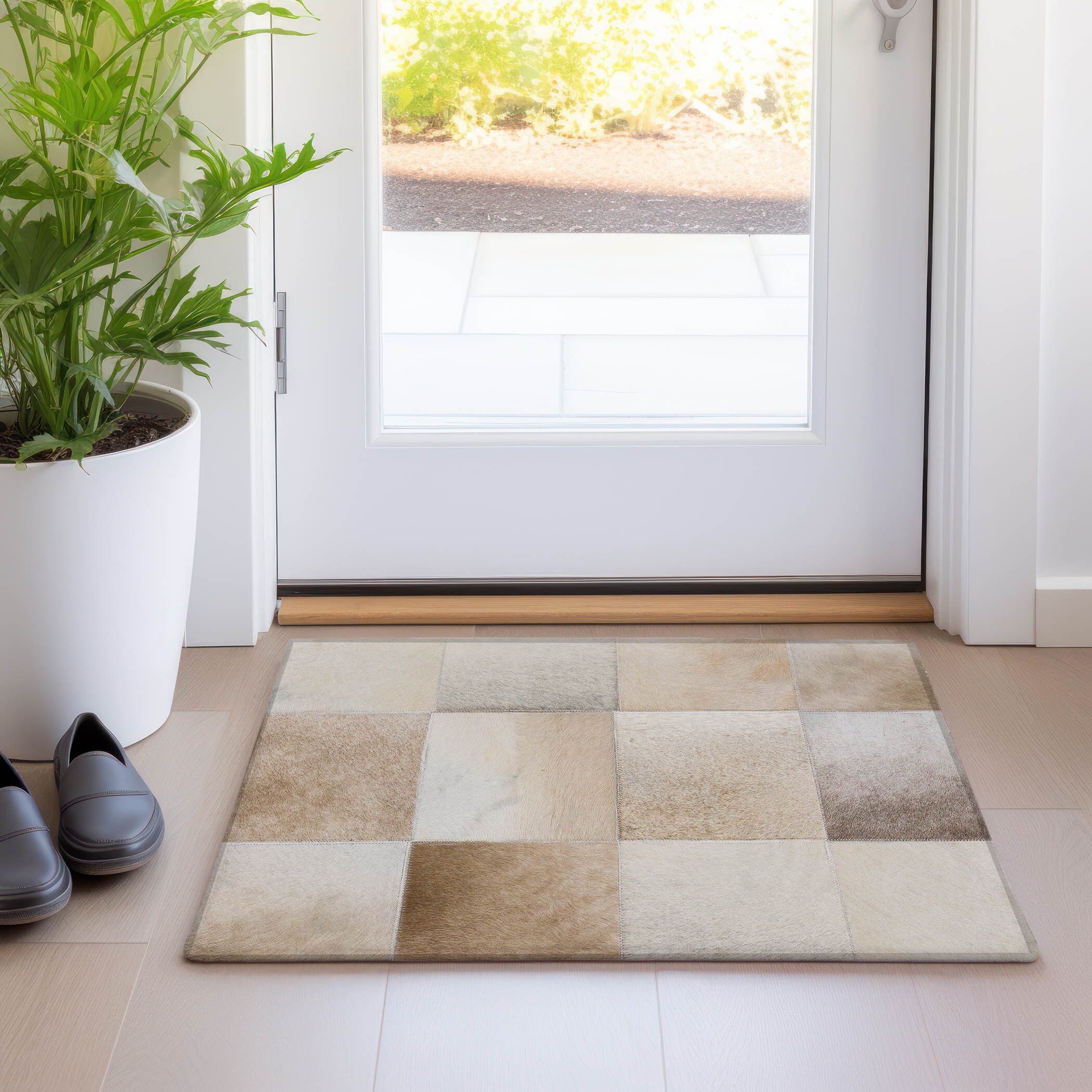 Addison Rugs AMF105TA20X30 Mayfield AMF105TA 2 x 3 (ft) Loomed Polyester Taupe Rectangular Indoor Abstract Machine washable Area rug