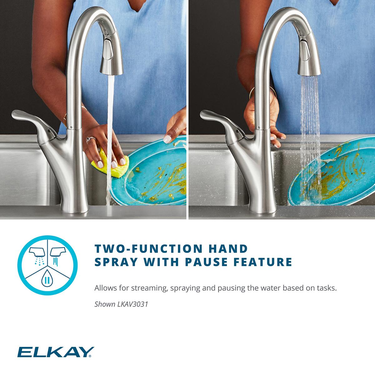 Elkay Explore Chrome Single Handle Pull Down Kitchen Faucet With   49502019 