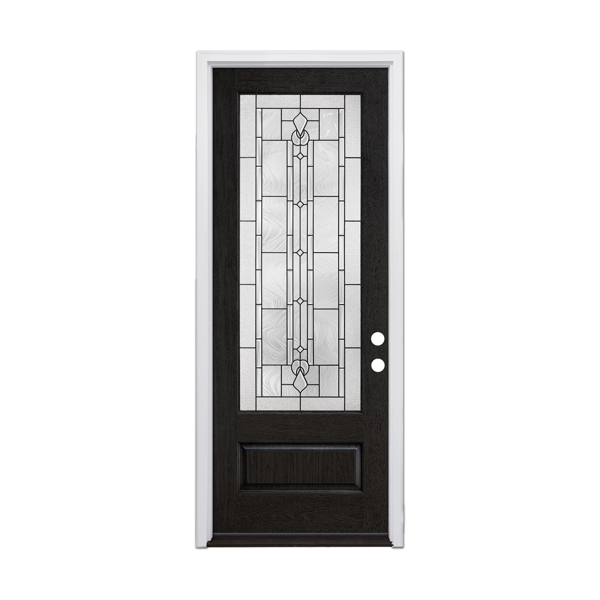 Therma-Tru LUCERNA 36-in x 96-in Fiberglass Full Lite Prehung Front Door with Brickmould Insulating Core