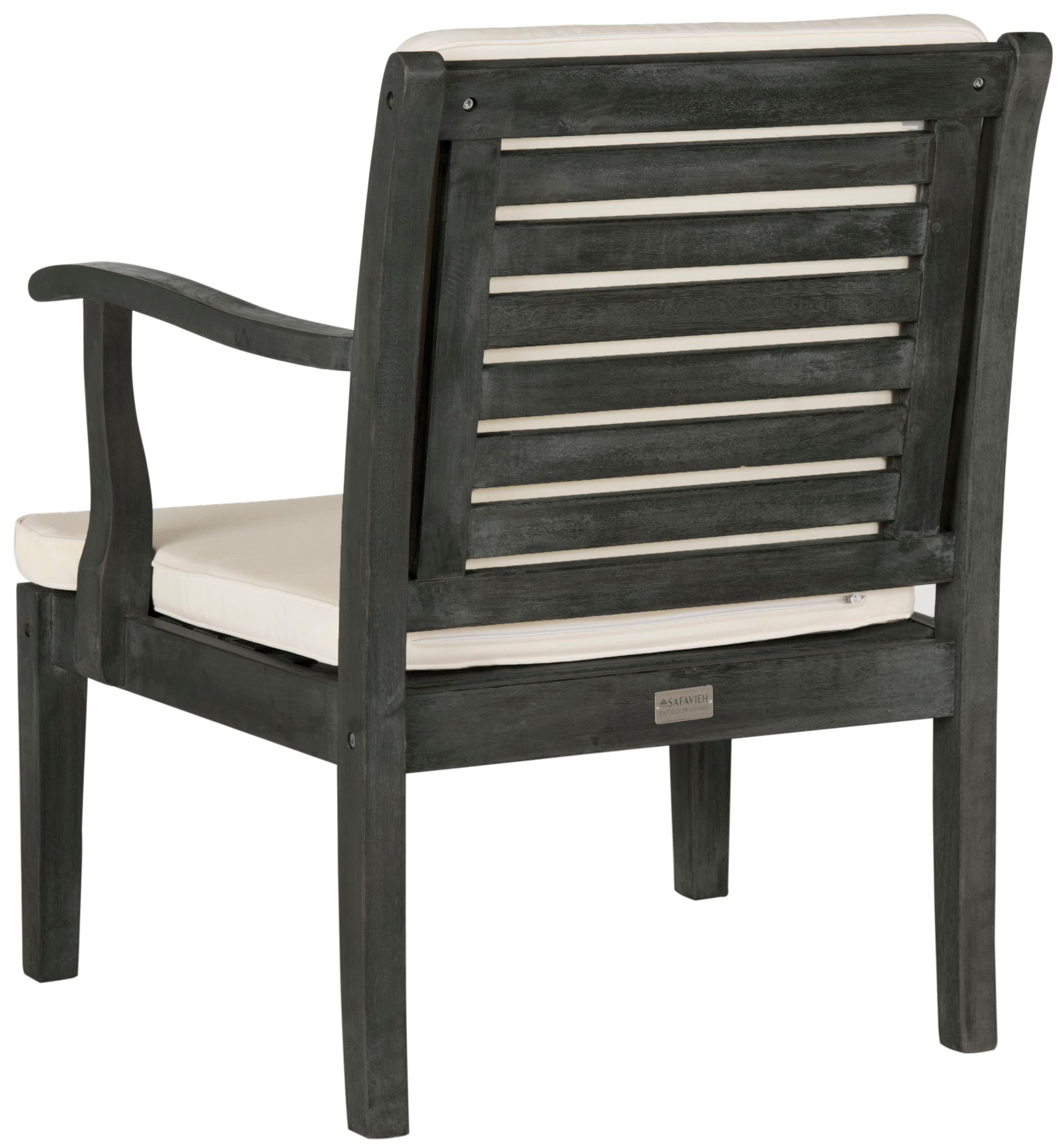Safavieh PAT6711K Fresno 4 -Piece Patio Conversation Set with Brown Cushions