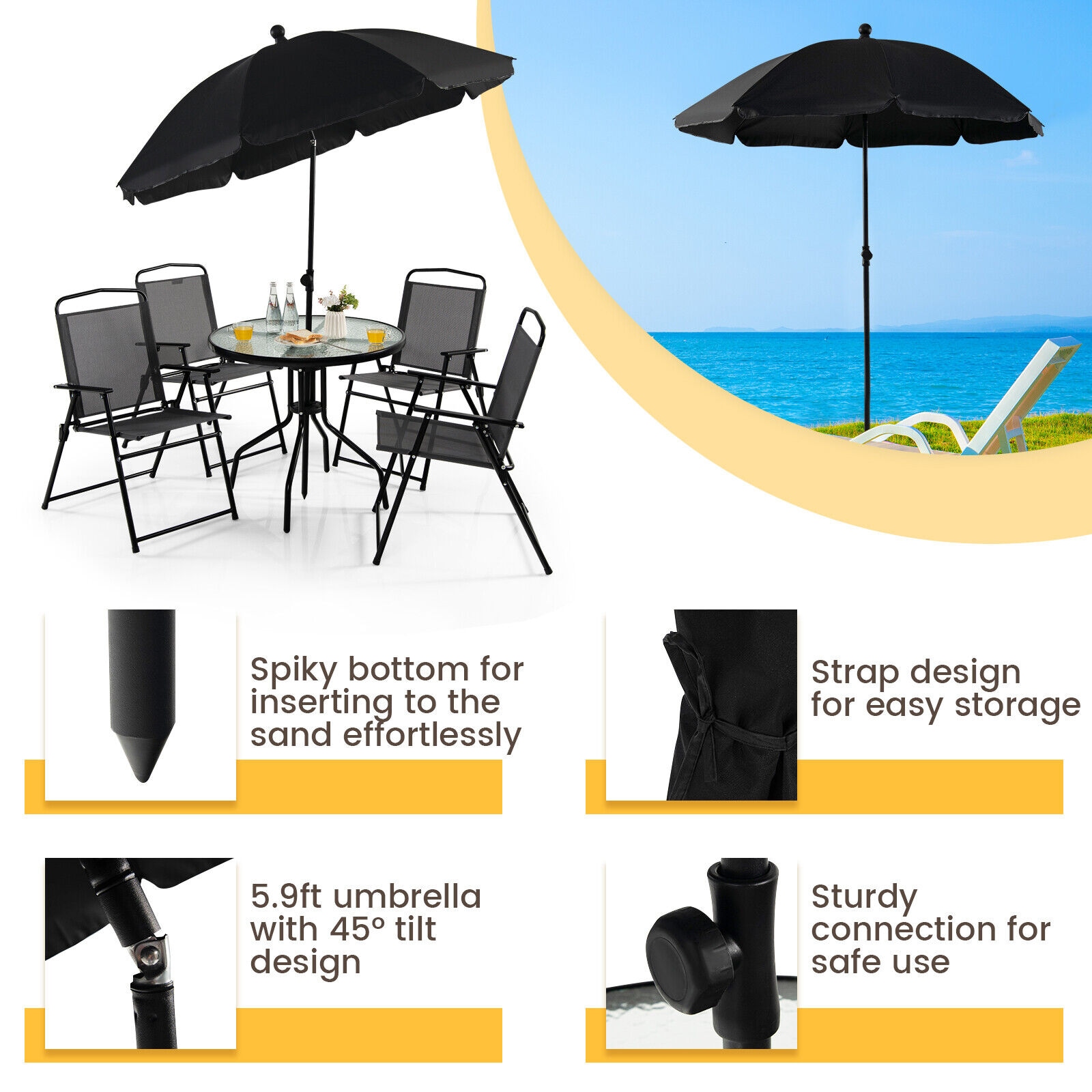 Forclover HBV-472GR Patio-Dining-Sets - View #3