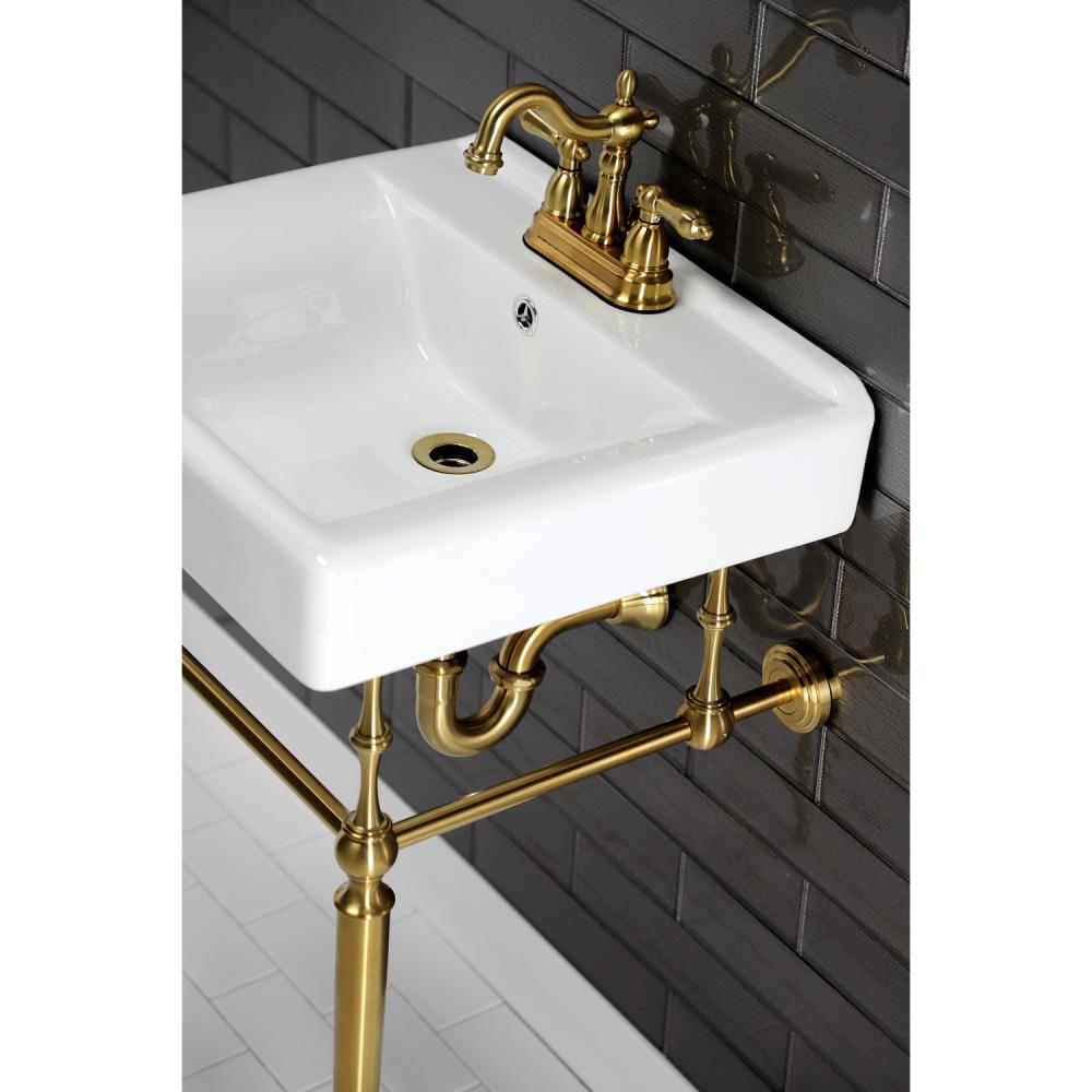 Kingston Brass Edwardian Brushed Brass Stainless Steel Wall-mount ...