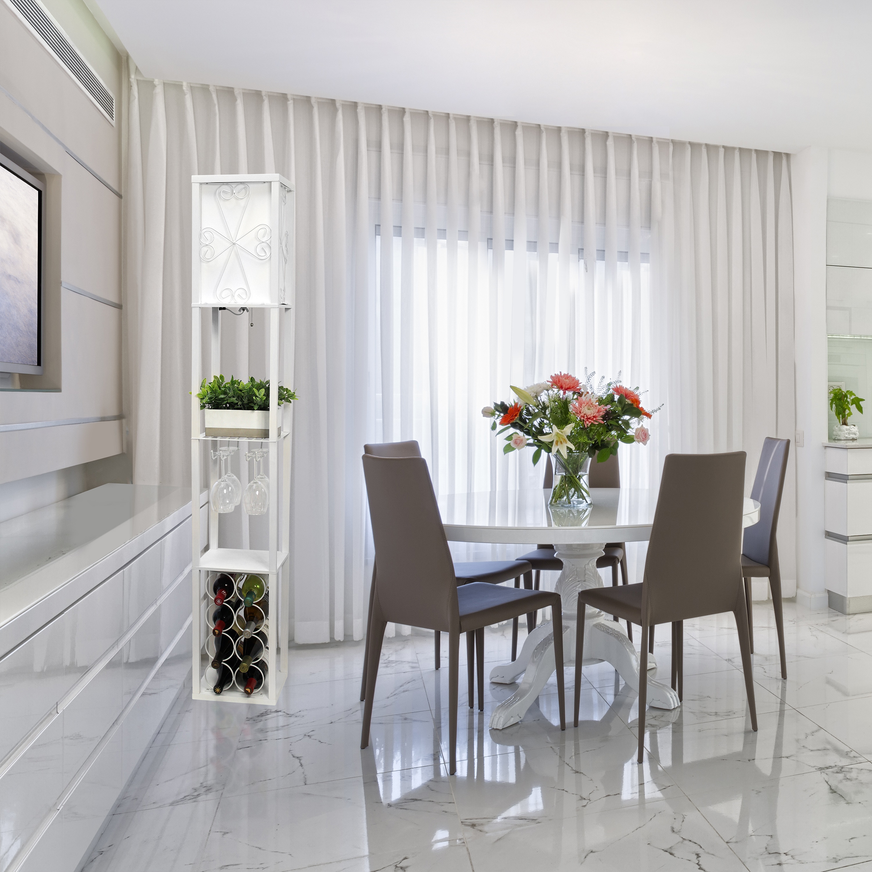 Simple Designs LF1015-WHT-LB floorlamps - View #5