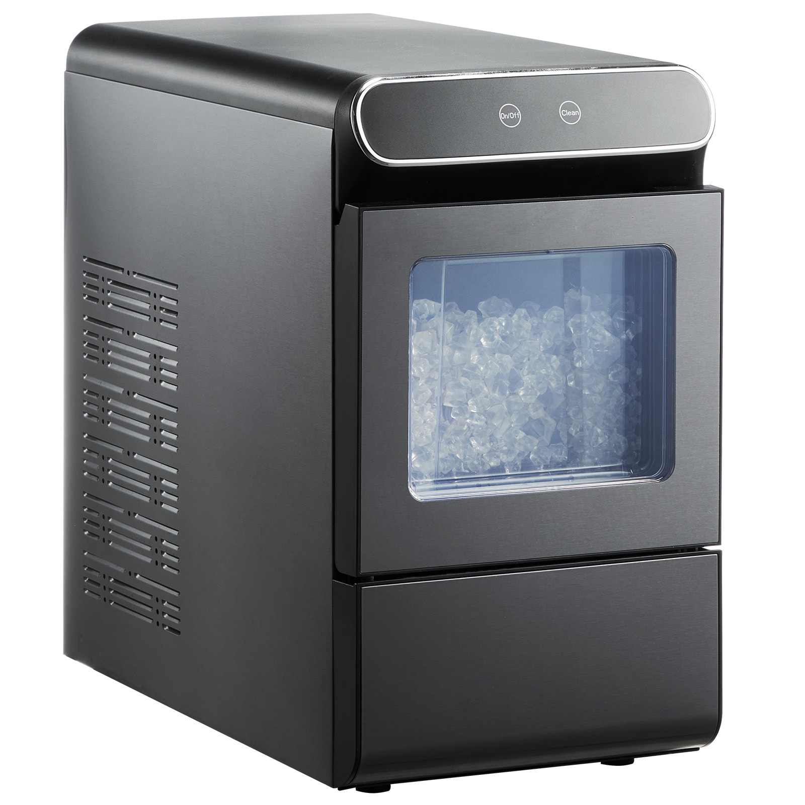 SVOPES SCJJBTMSZBJB06860V1 4.8 LBS Storage Ice Maker 37lb Ice Per day Countertop or portable Nugget Ice Maker ( 430 Stainless Steel  and  ABS )