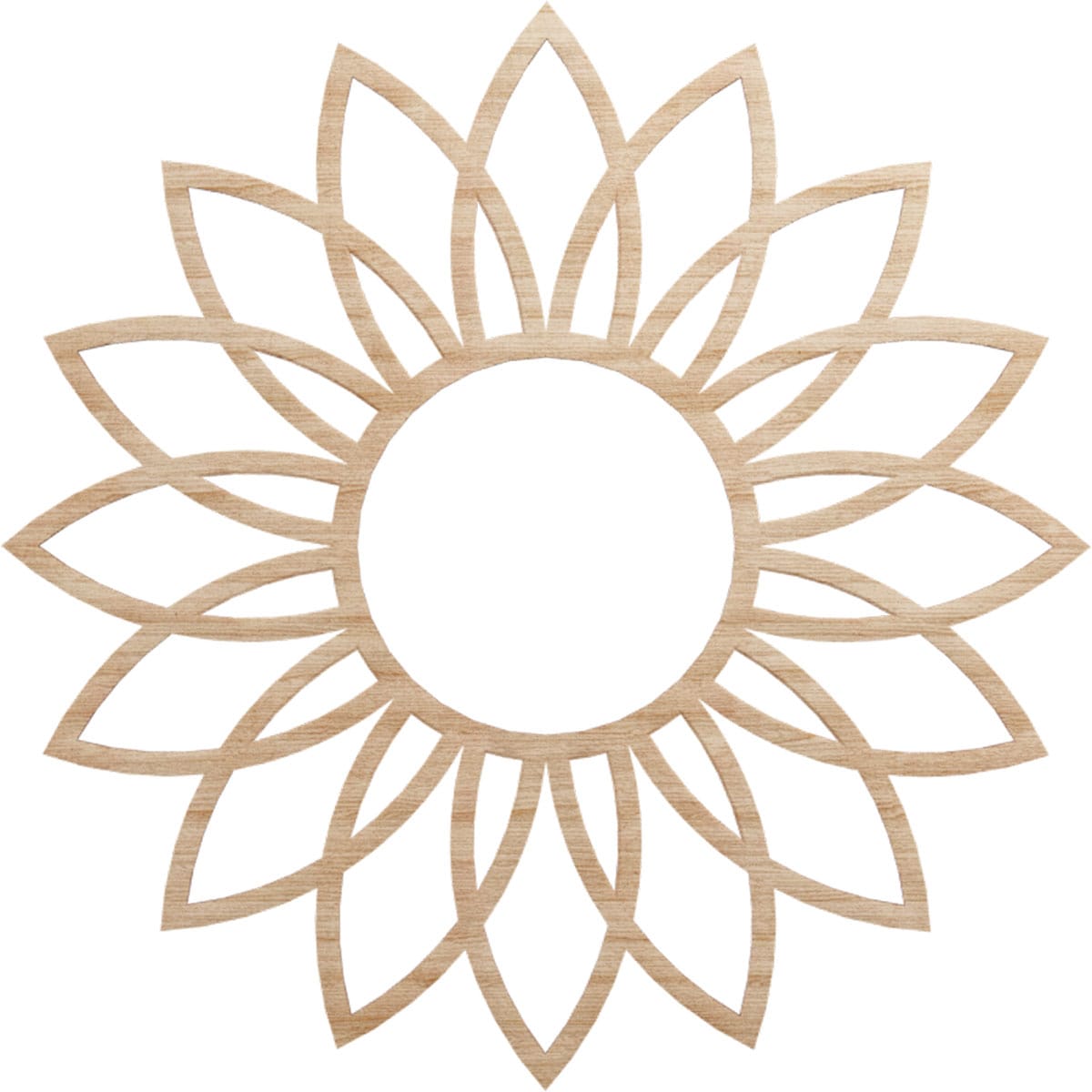 Ekena Millwork CMWP26X26X0375DAAL Daisy Fretwork 26-in W x 26-in L Contemporary Alder Wood Whole Ceiling Medallion