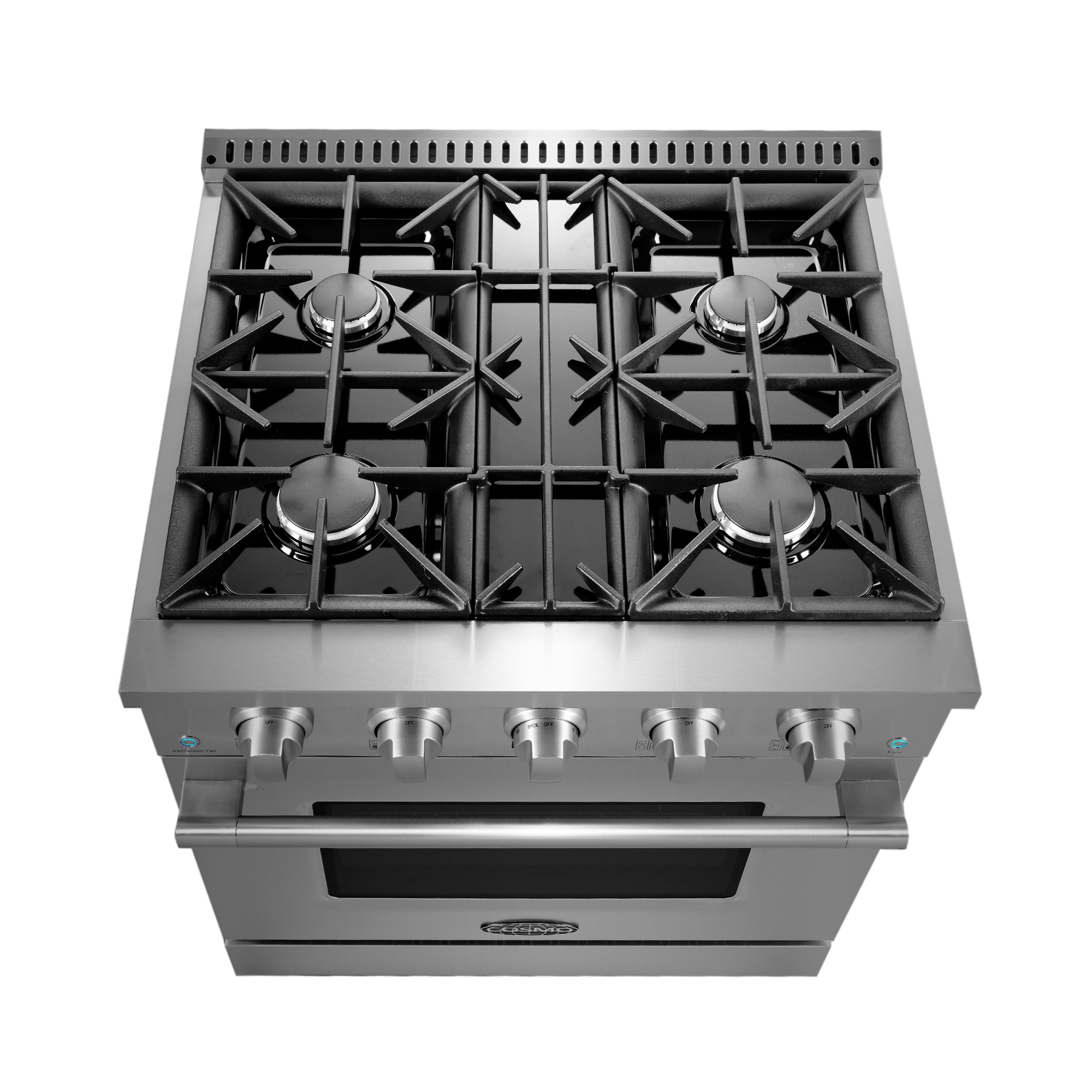 Cosmo 30-in 4 Burners 3.5-cu ft Convection Oven Freestanding Natural ...