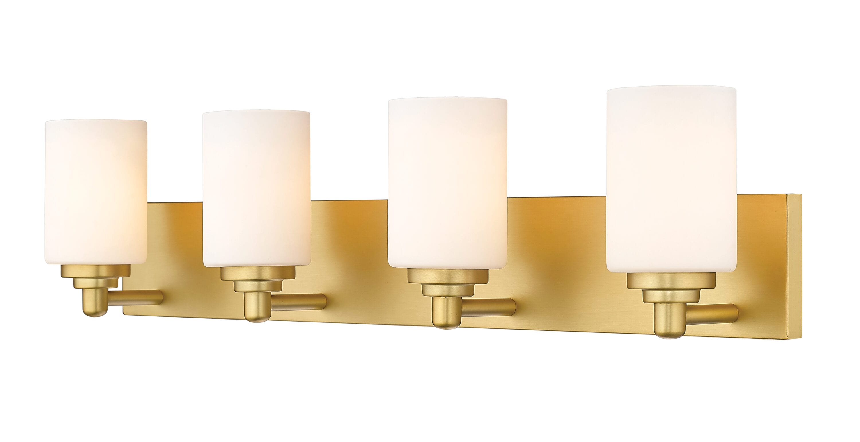 Z-Lite 485-4V-BG Soledad 31.5-in 4 -Light Brushed Gold Transitional Vanity light