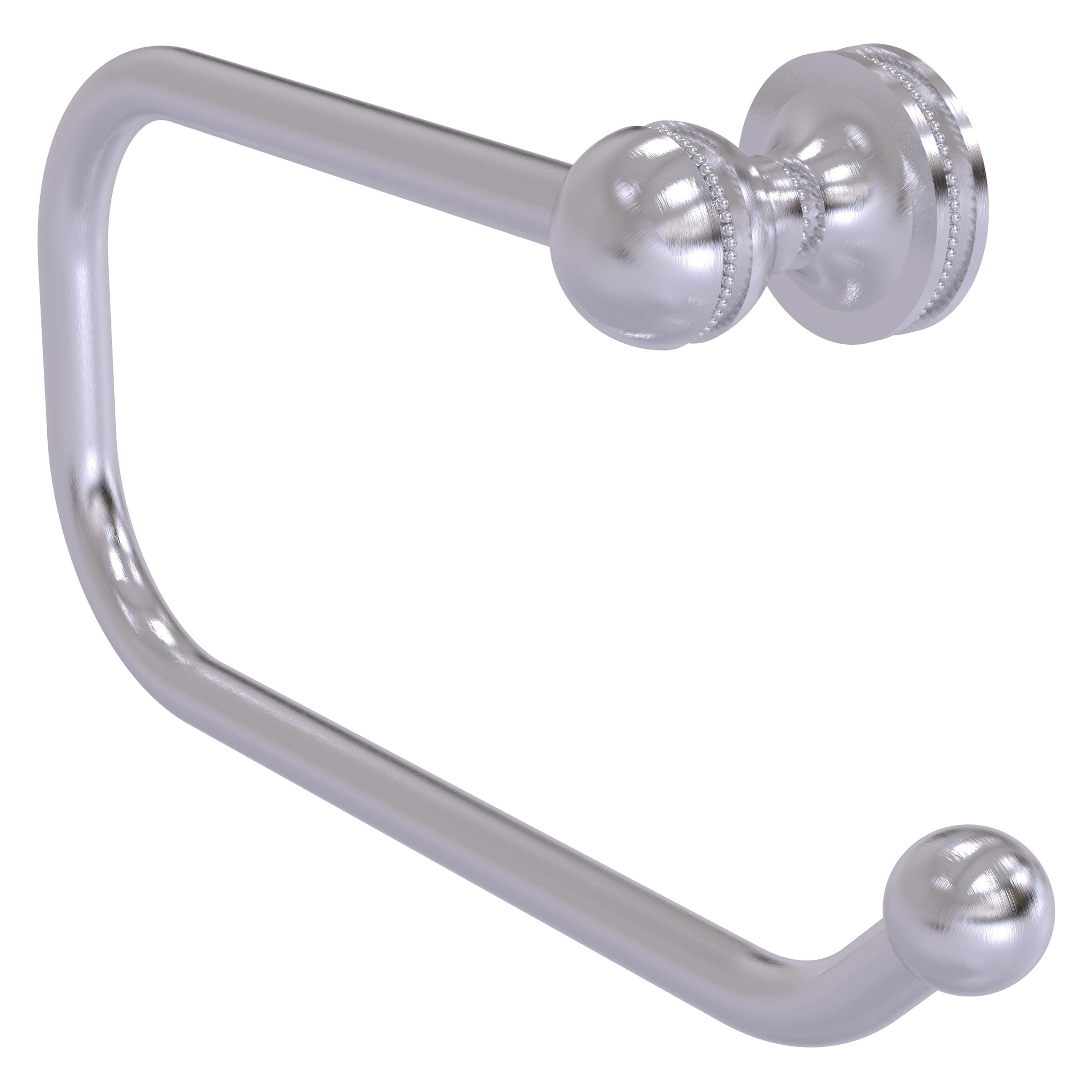 Allied Brass MA-24E-SCH Mambo Satin Chrome Wall mount Single post Toilet Paper Holder 1 -Rolls with Storage