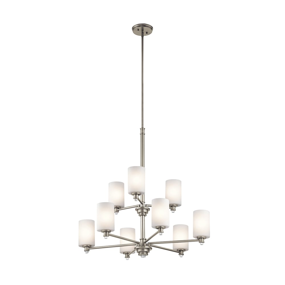 Kichler 43924NI Joelson 9 -Light Nickel Modern/contemporary For Use in Bedrooms, Dining Rooms, Foyers, Kitchens, Living Rooms Chandelier