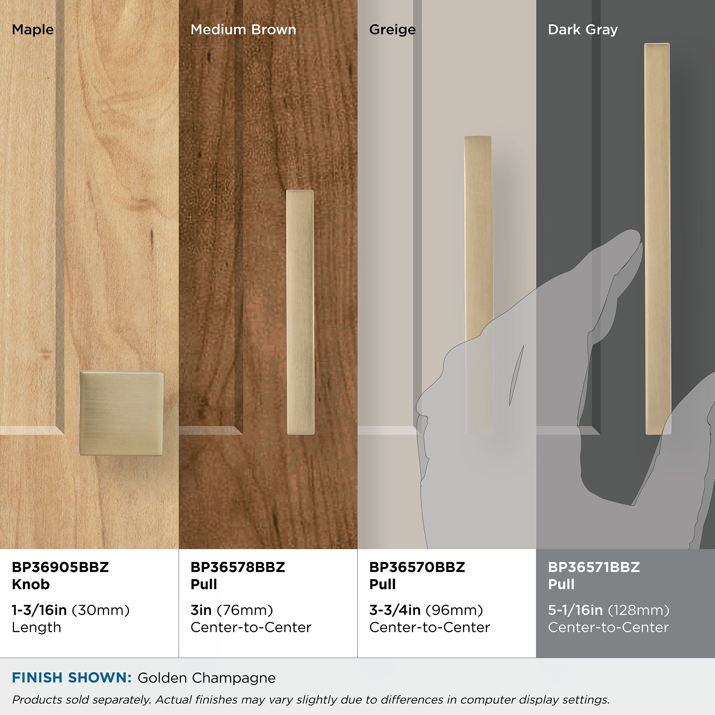Amerock BP36571BBZ Cabinet-Pulls - View #8