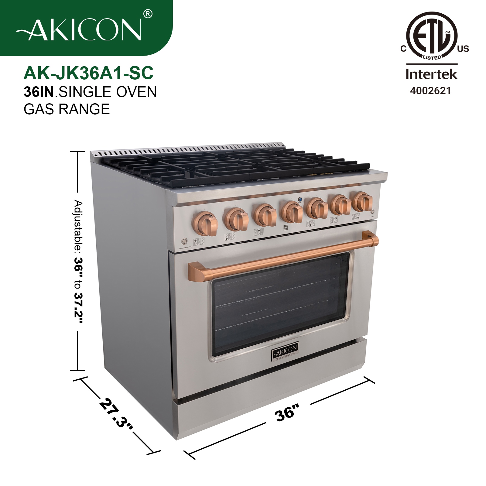Akicon AK-JK36A1-SC Freestanding-Gas-Ranges - View #7