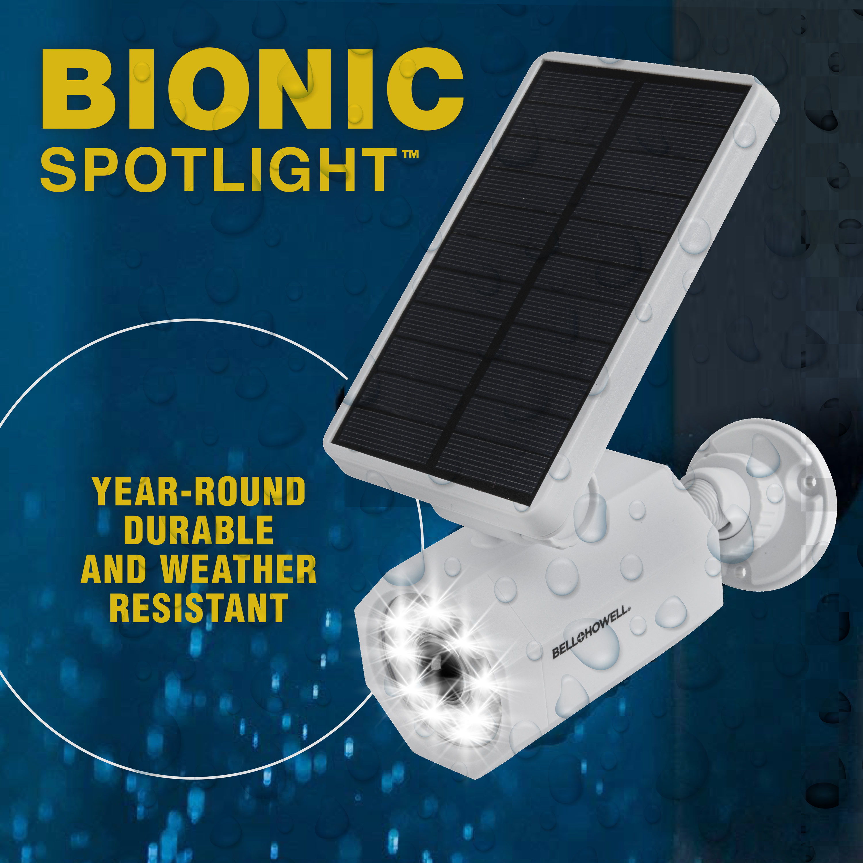 BELL + HOWELL Bionic spotlight 250-Lumen 4-Watt White Low Voltage Solar ...