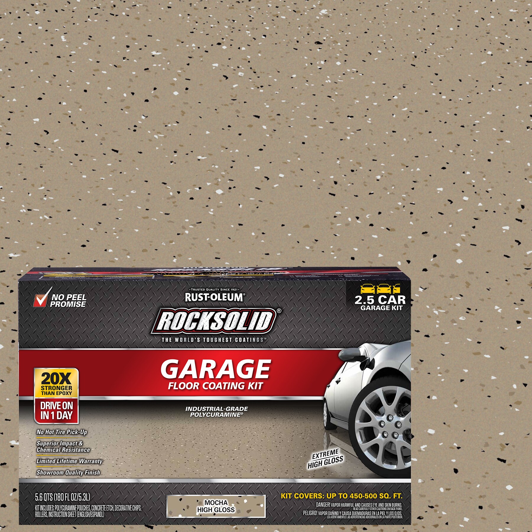 Rust-Oleum 293517SOS RockSolid 2-part Mocha High-gloss Concrete and Garage Floor Paint (Kit)