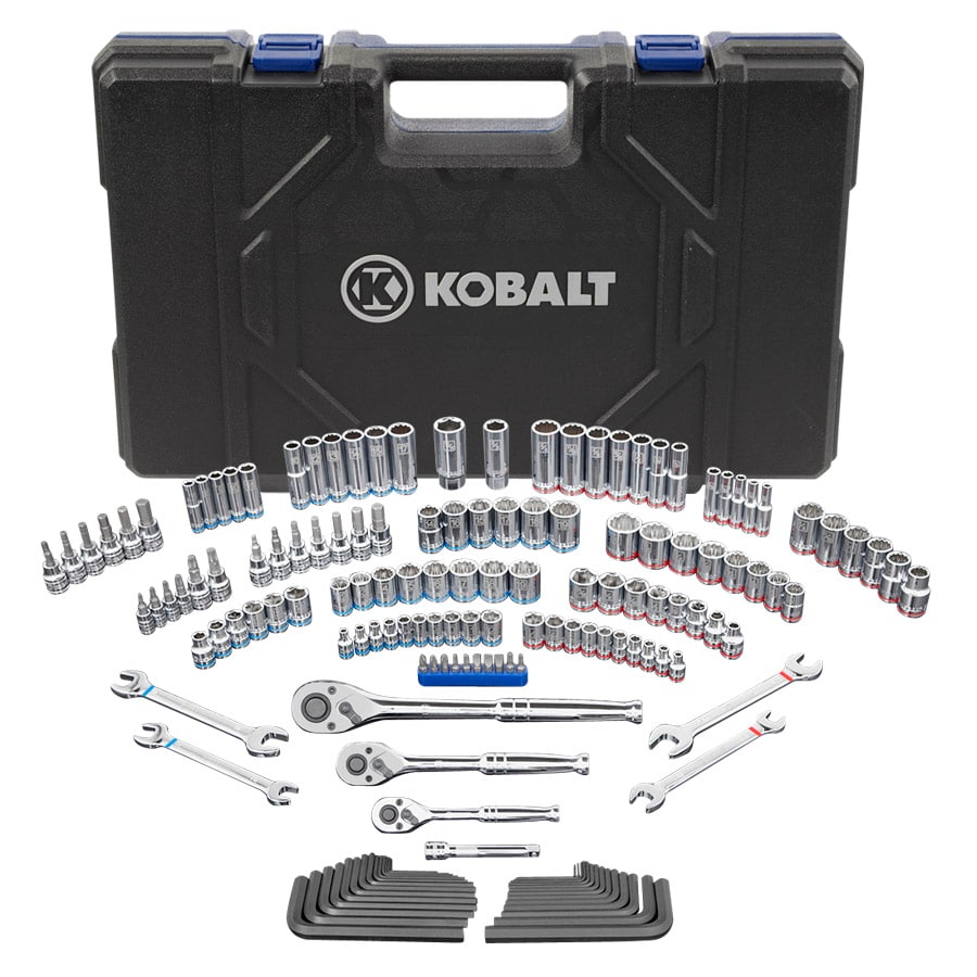 Kobalt 154 Piece Standard SAE and Metric Combination Mechanics Tool Set at Lowes