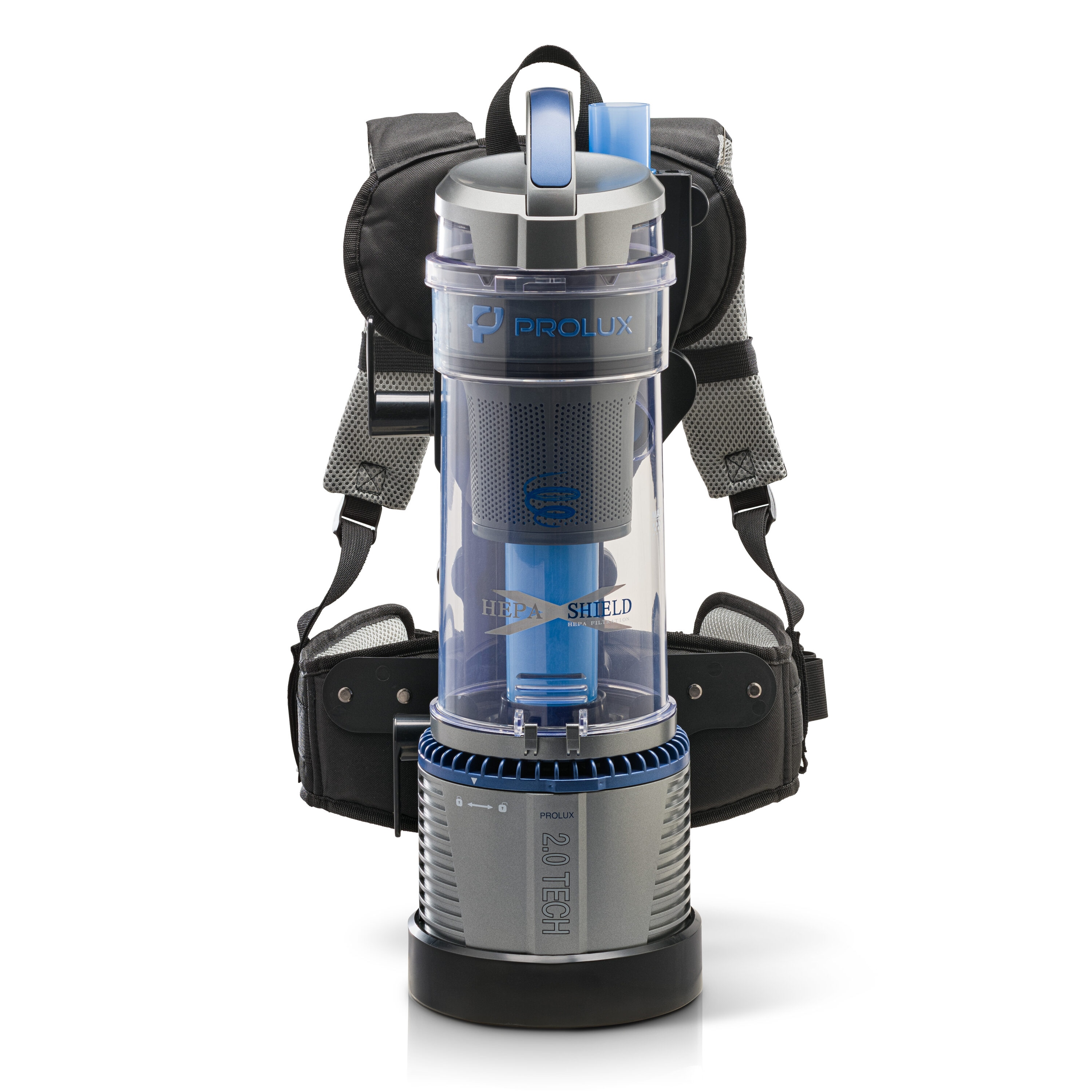 Prolux 2.0 Lightweight Gray Bagless Backpack Vacuum with HEPA Filter