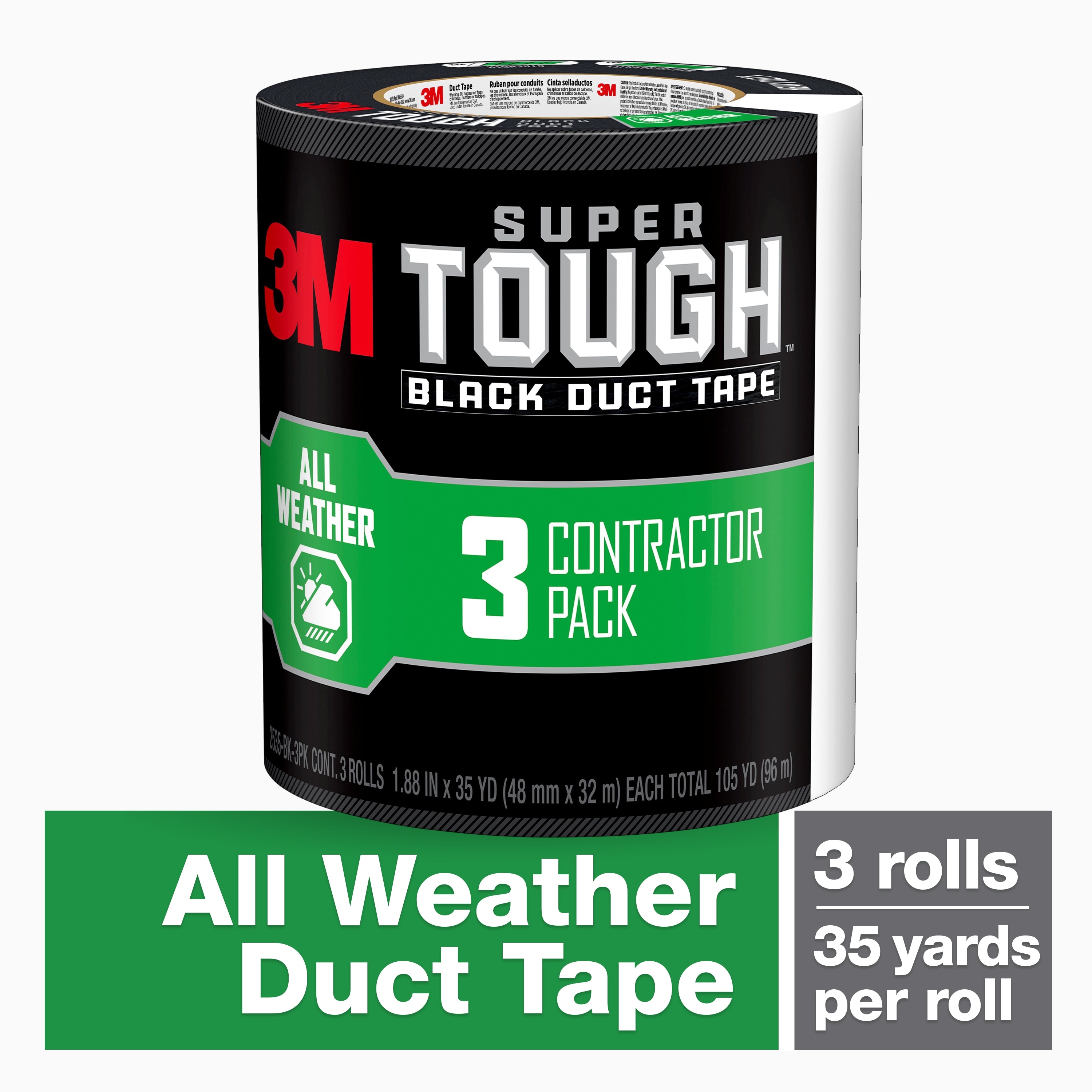 Elitra Heavy Duty Waterproof 35 Yards Duct Tape, 3 Pack