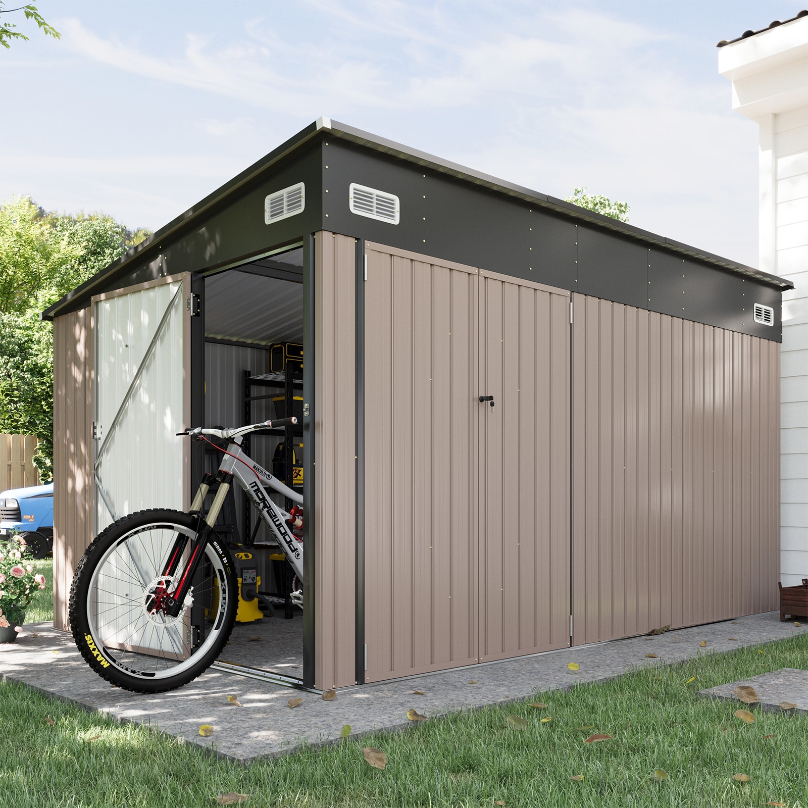 AOXUN AX-00404R Metal-Storage-Buildings-Sheds - View #7