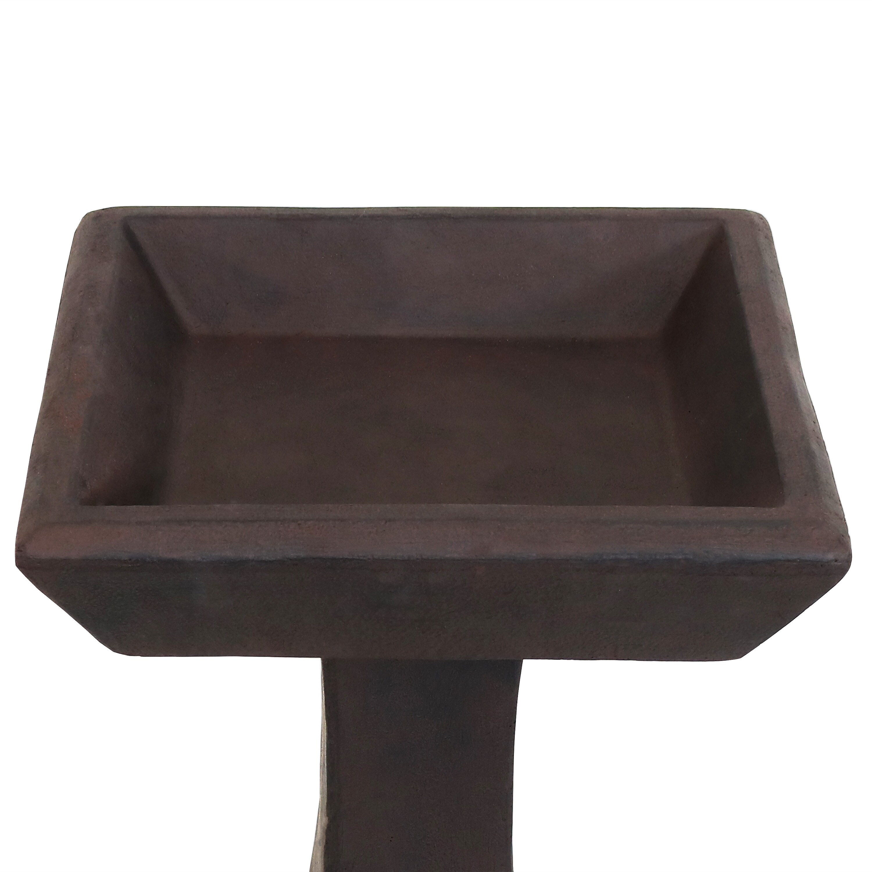 Sunnydaze Decor 23-in H Brown Concrete Complete Birdbath in the