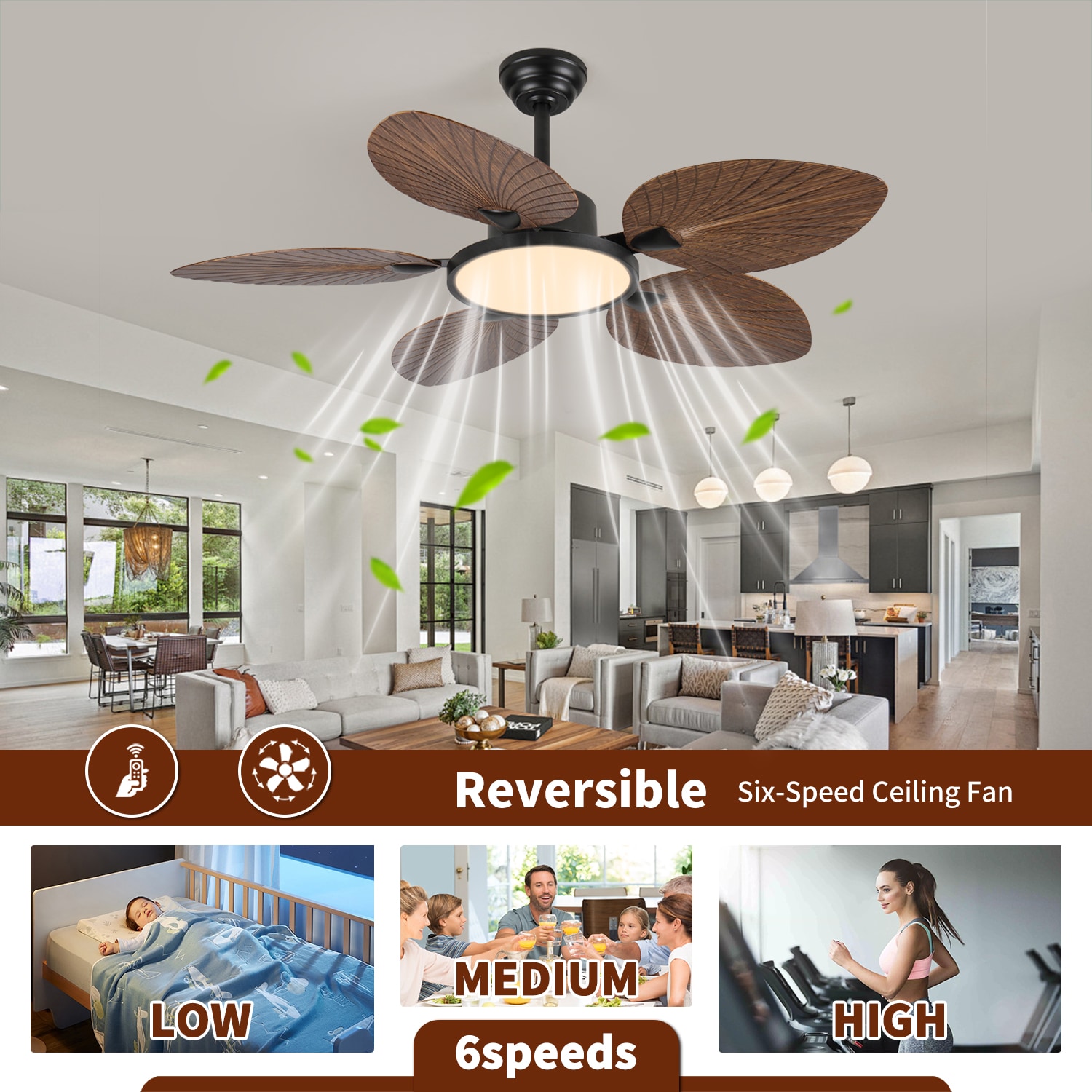 WELLFOR GASL393V80WT Ceiling-Fans - View #4