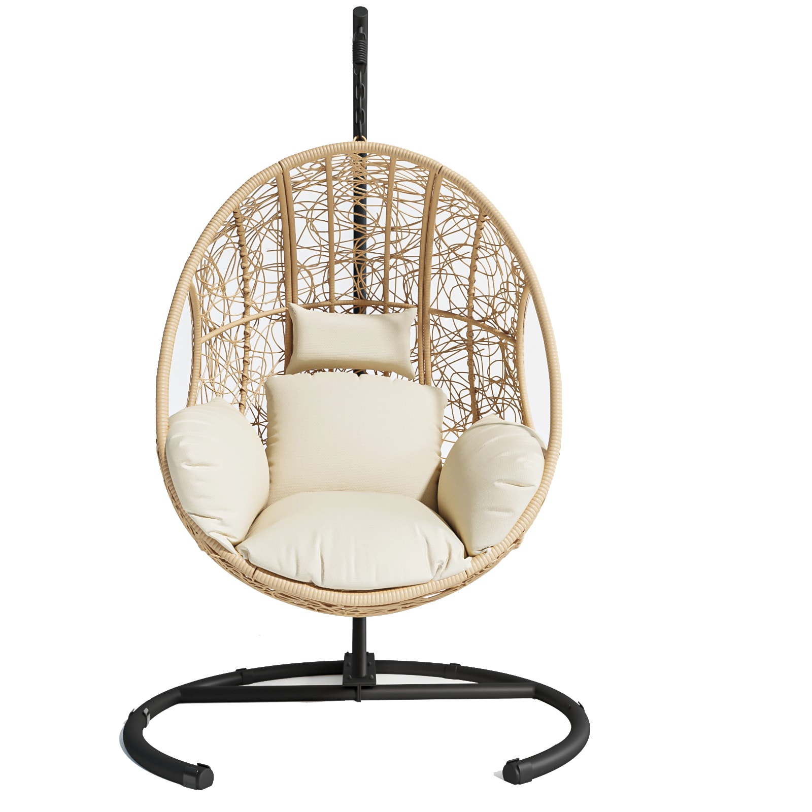Nestfair HP400S29 Swing Egg Chair 1 -person Natural Wood Outdoor Swing