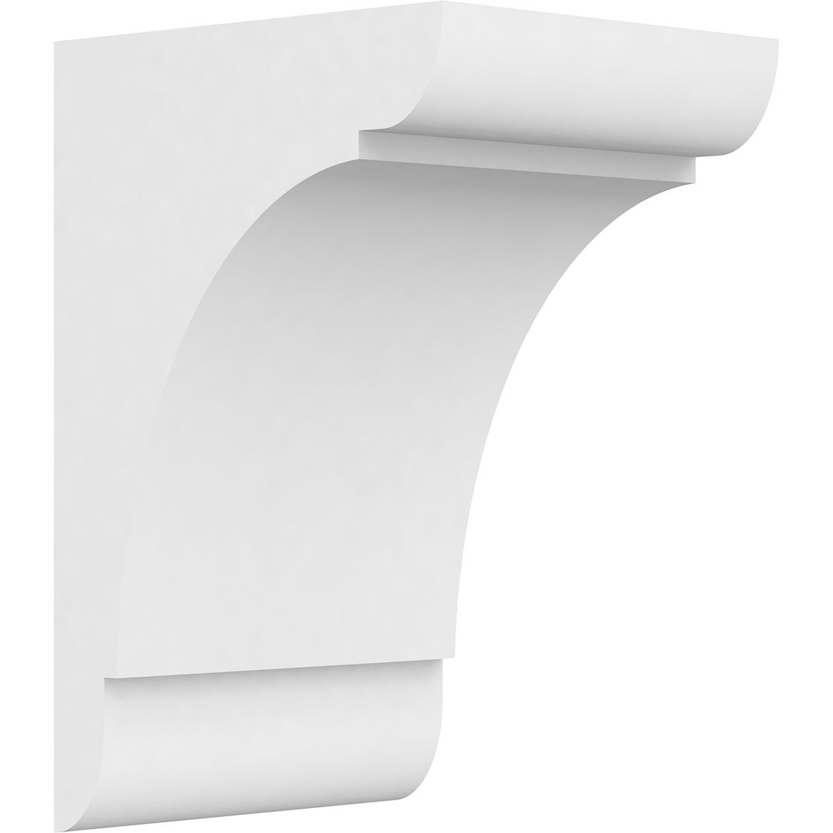 Ekena Millwork CORP07X08X12OLY 7-in x 8-in x 12-in Standard olympic Unfinished White PVC Paintable Corbel