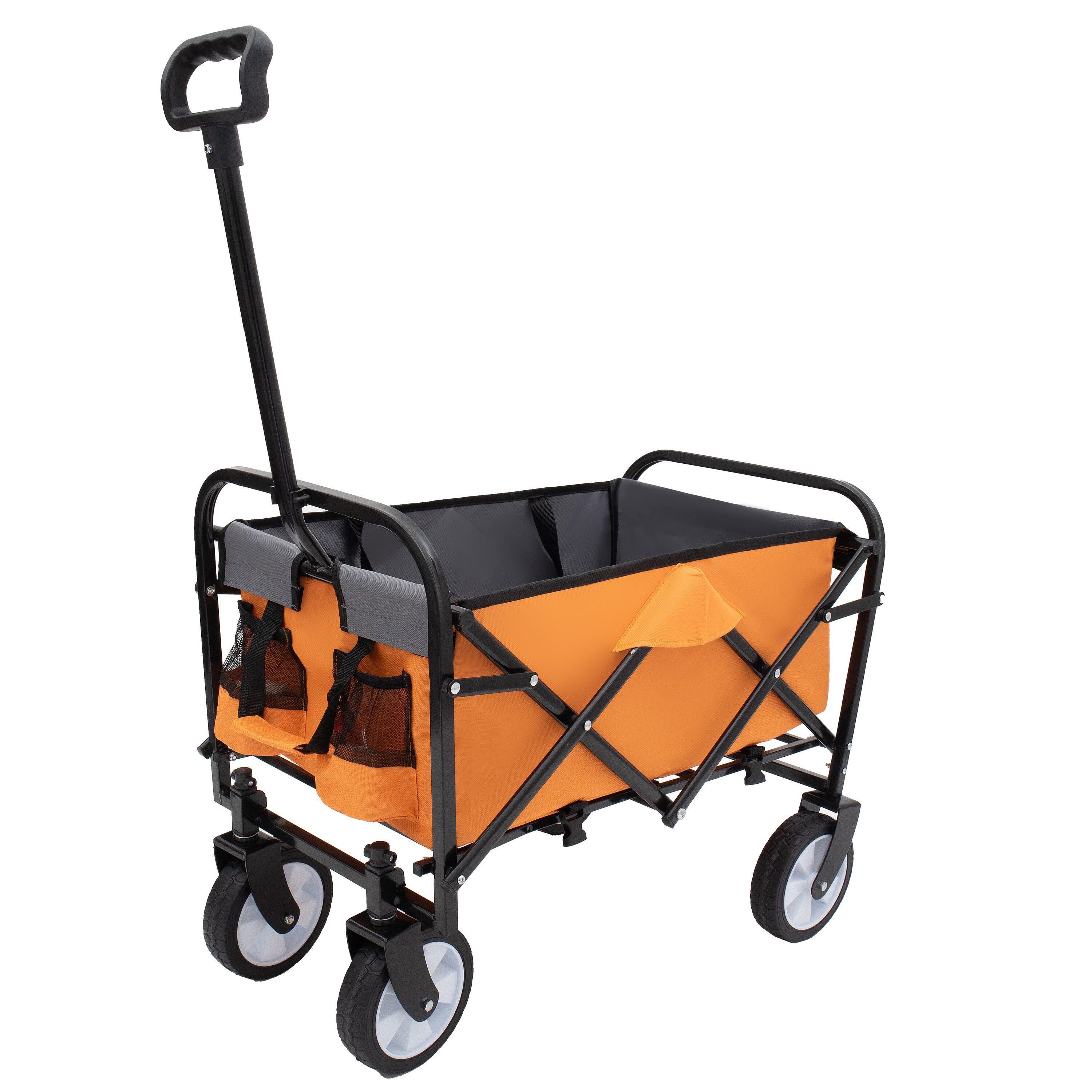 Maocao Hoom JLP210078 Foldable Wagon Cart with strapping system 2.1-cu ft Steel Folding Yard Cart