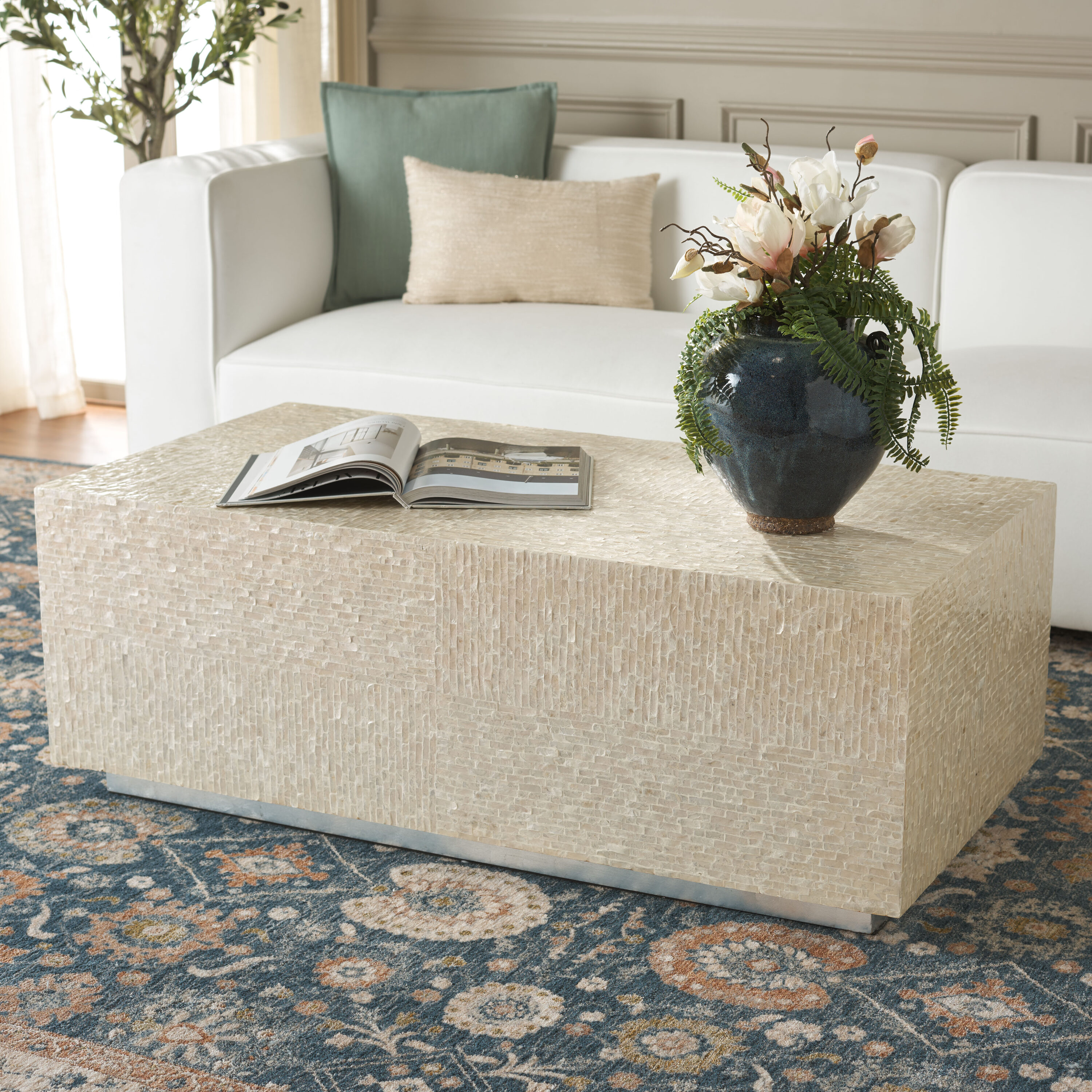 Safavieh COF1803A Powder Coating MDF Modern Coffee Table