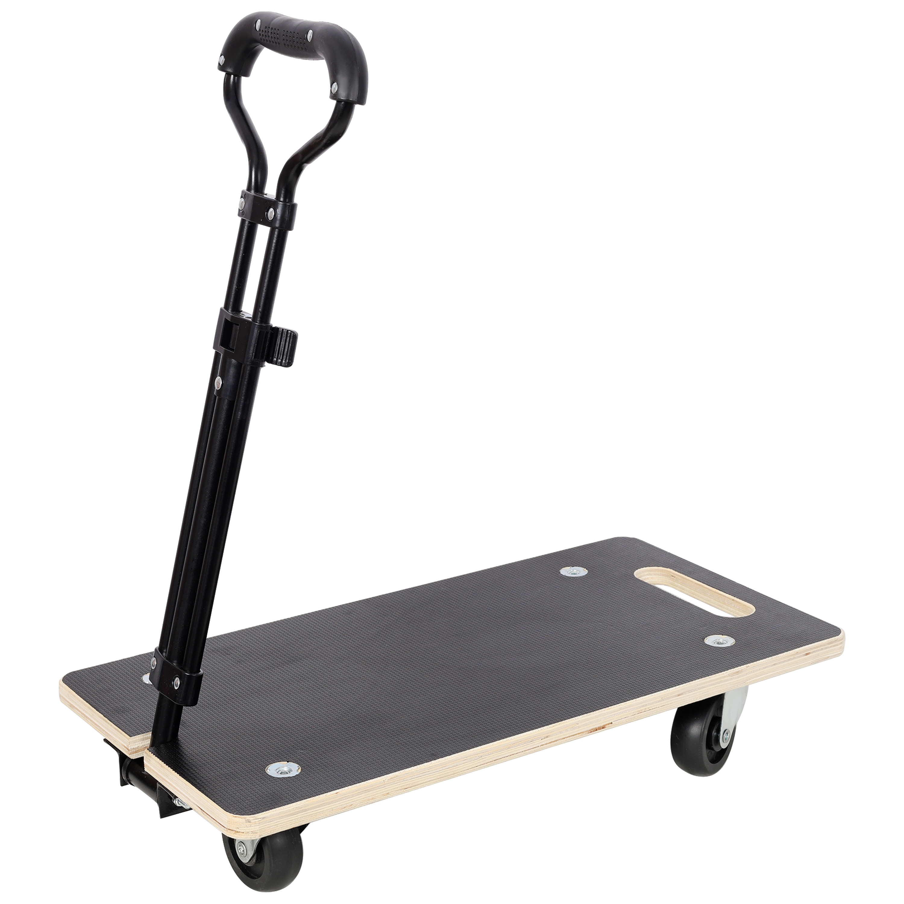 Maocao Hoom 440-lb Capacity 4 -Wheel Black Wood Furniture dolly