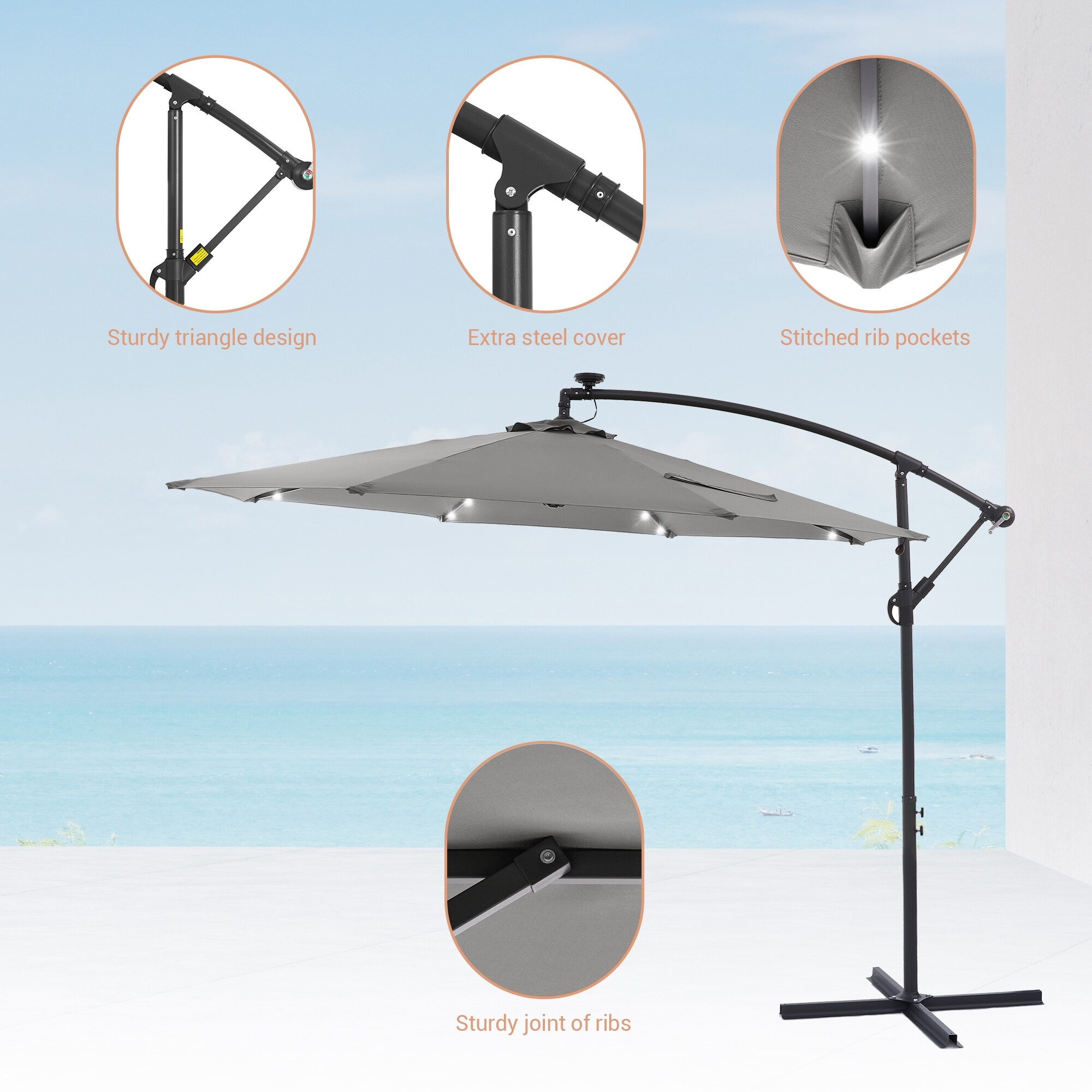 ACEGOSES LW-ROF-34G-LED Umbrellas-2 - View #5