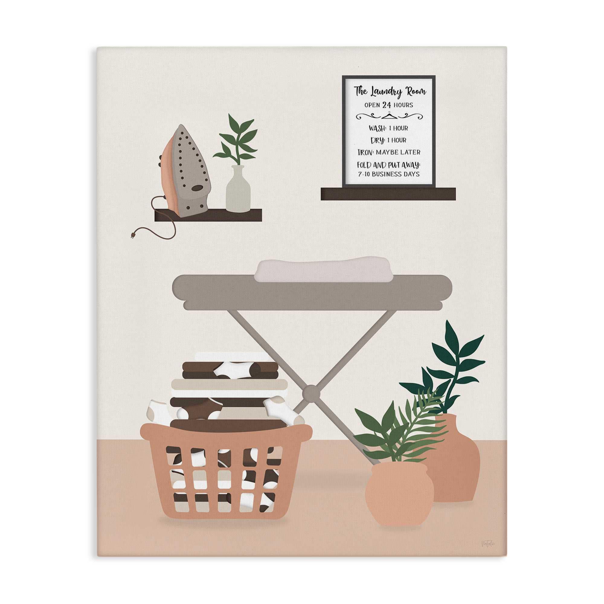 Stupell Industries BT-966-CN-16X20 Laundry Rules Modern View Canvas Wall Art By Natalie Carpentieri 16 x 20