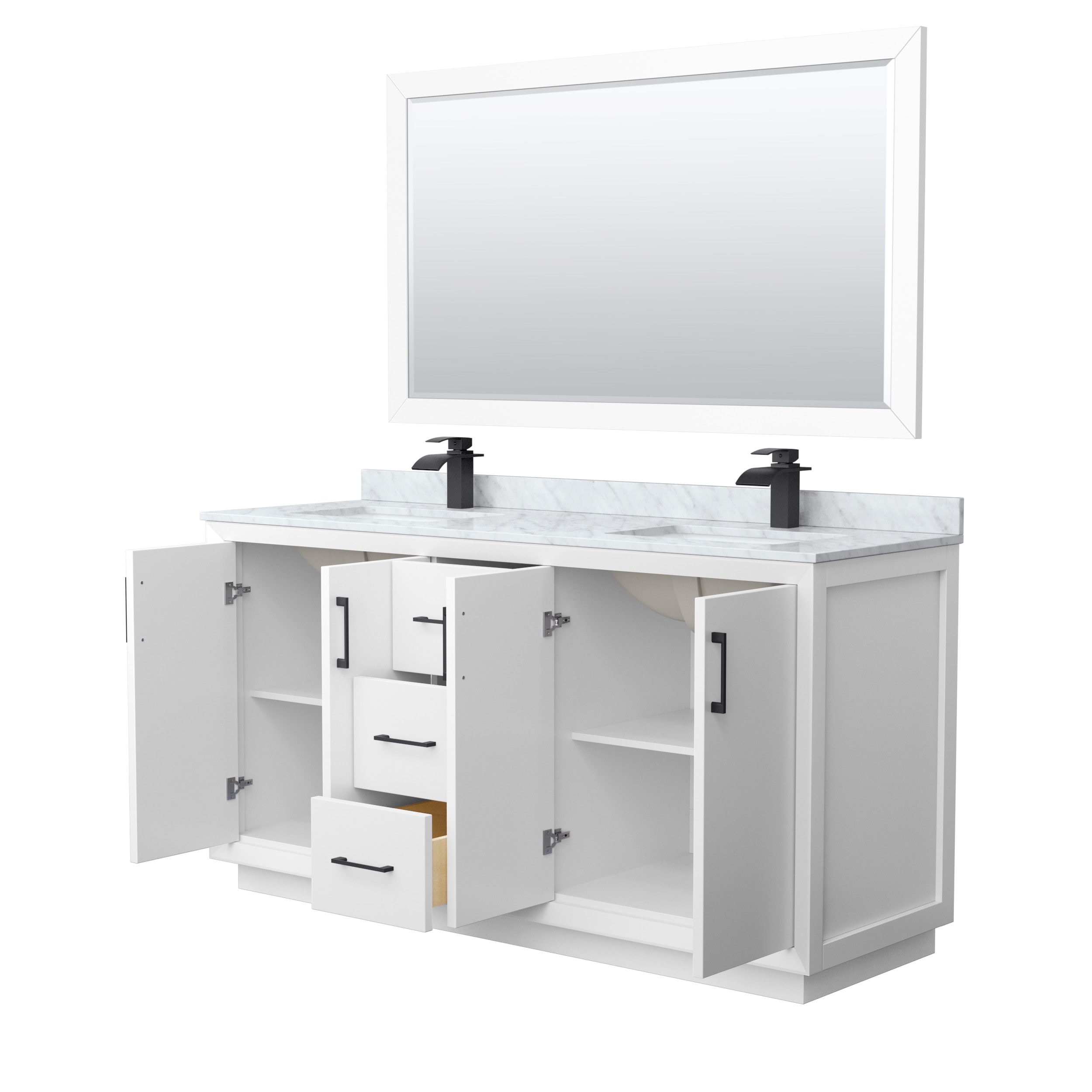 Wyndham Collection WCF414166DWBCMUNSM58 Bath-Vanity-Combo - View #2