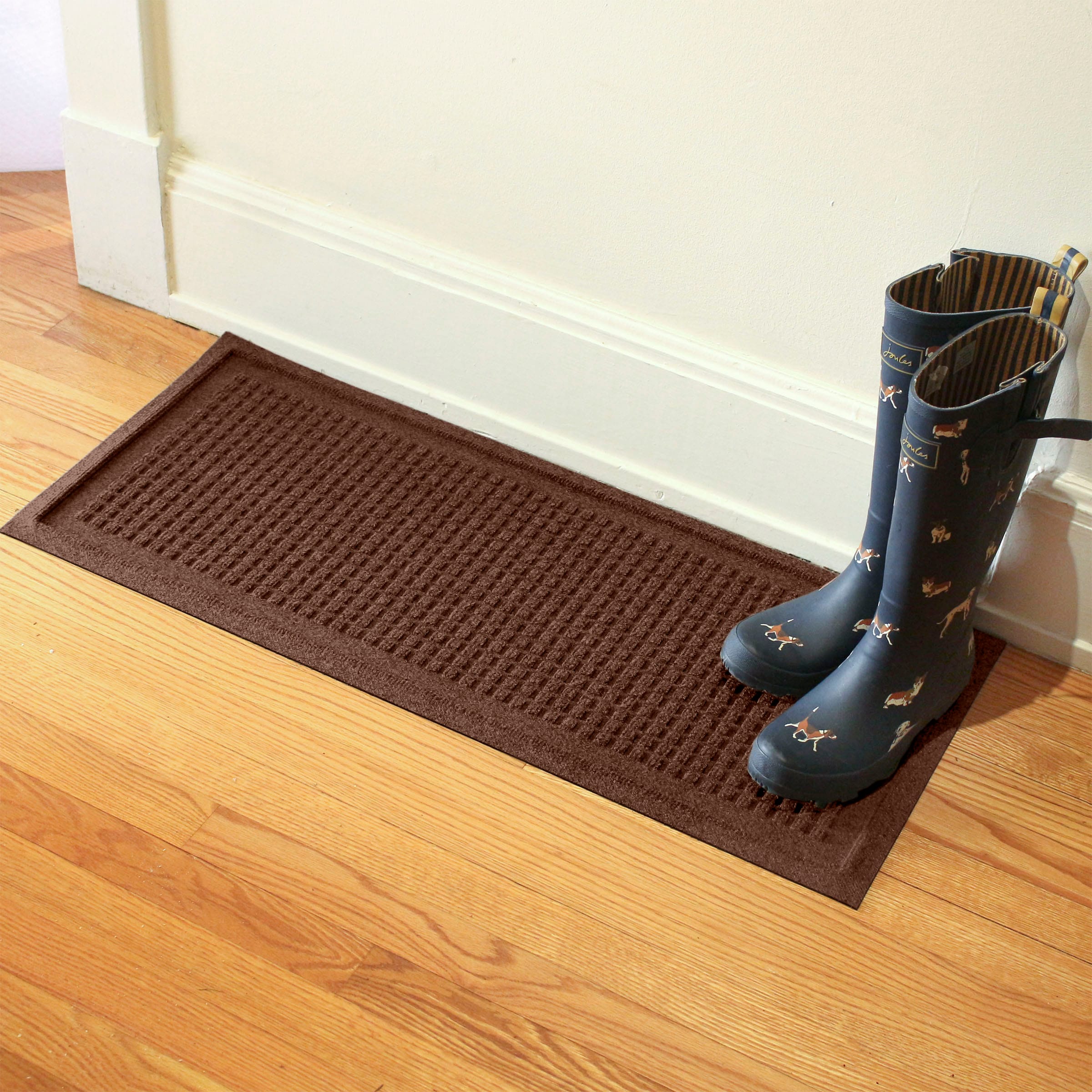 Mohawk Home Waffle Grid Impression Doormat, Brown, 3x4 ft