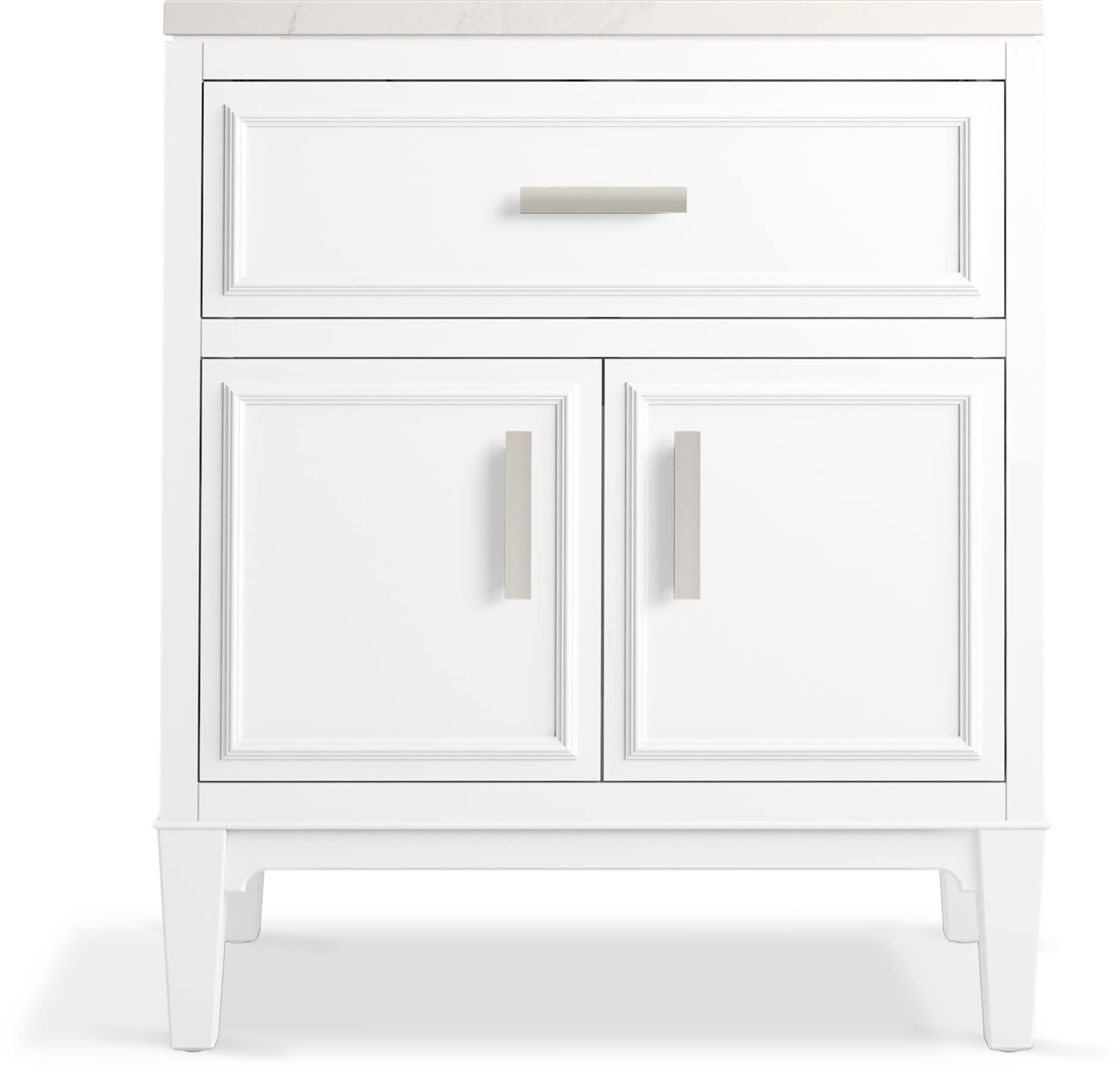 KOHLER Southerk 30-in White Undermount Single Sink Bathroom Vanity with ...