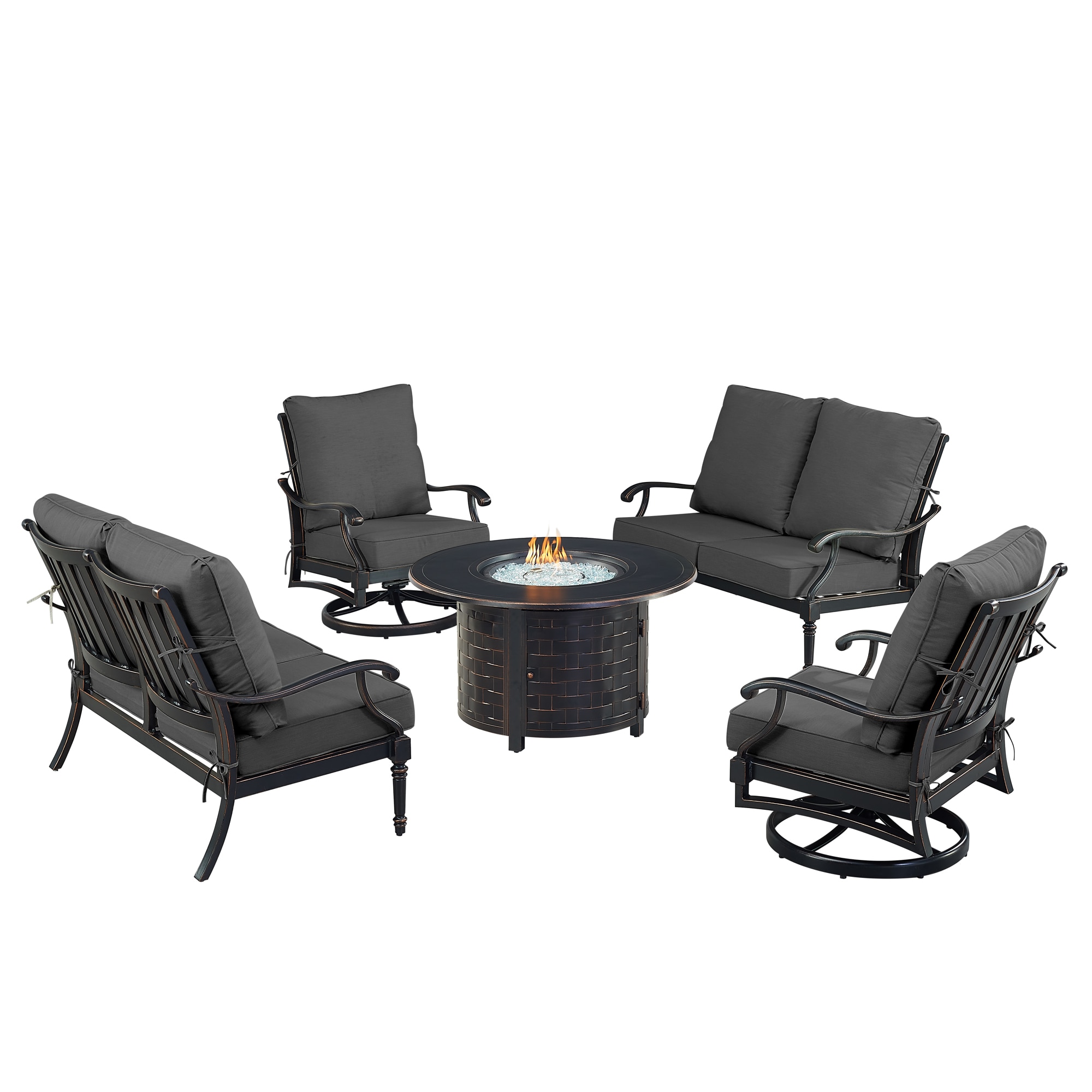 Oakland Living SHACO2LS2CHRICOBKCU Patio-Conversation-Sets - View #2