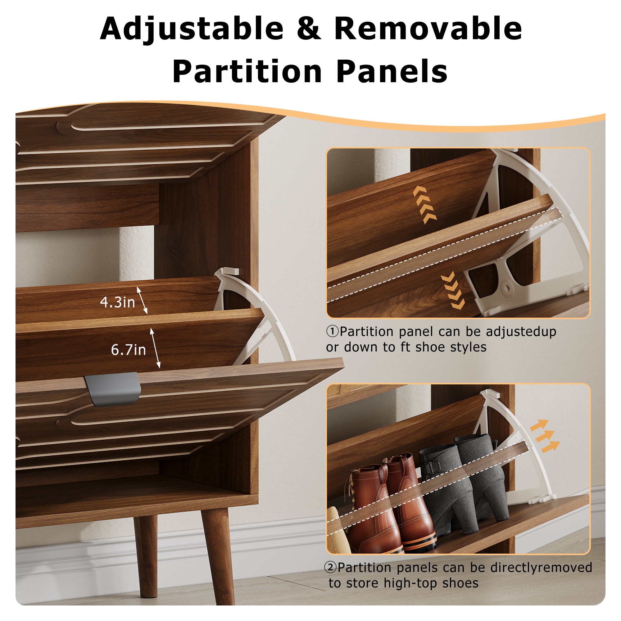 SINOFURN SYC080011BK Shoe-Racks - View #5