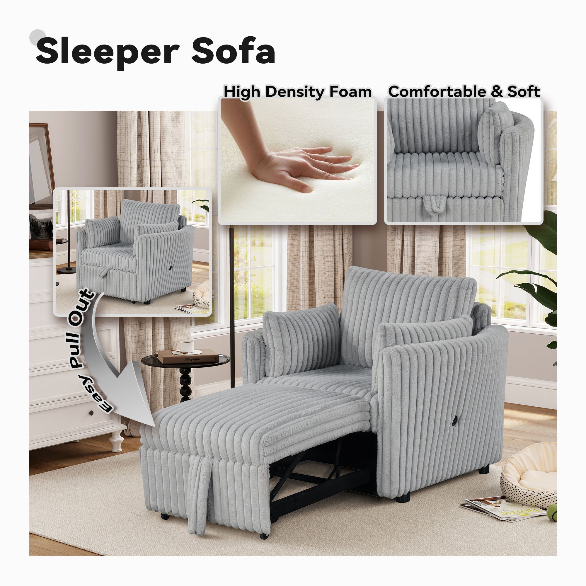 Boyel Living BL-SL64002GYCH Sofas-Loveseats - View #5