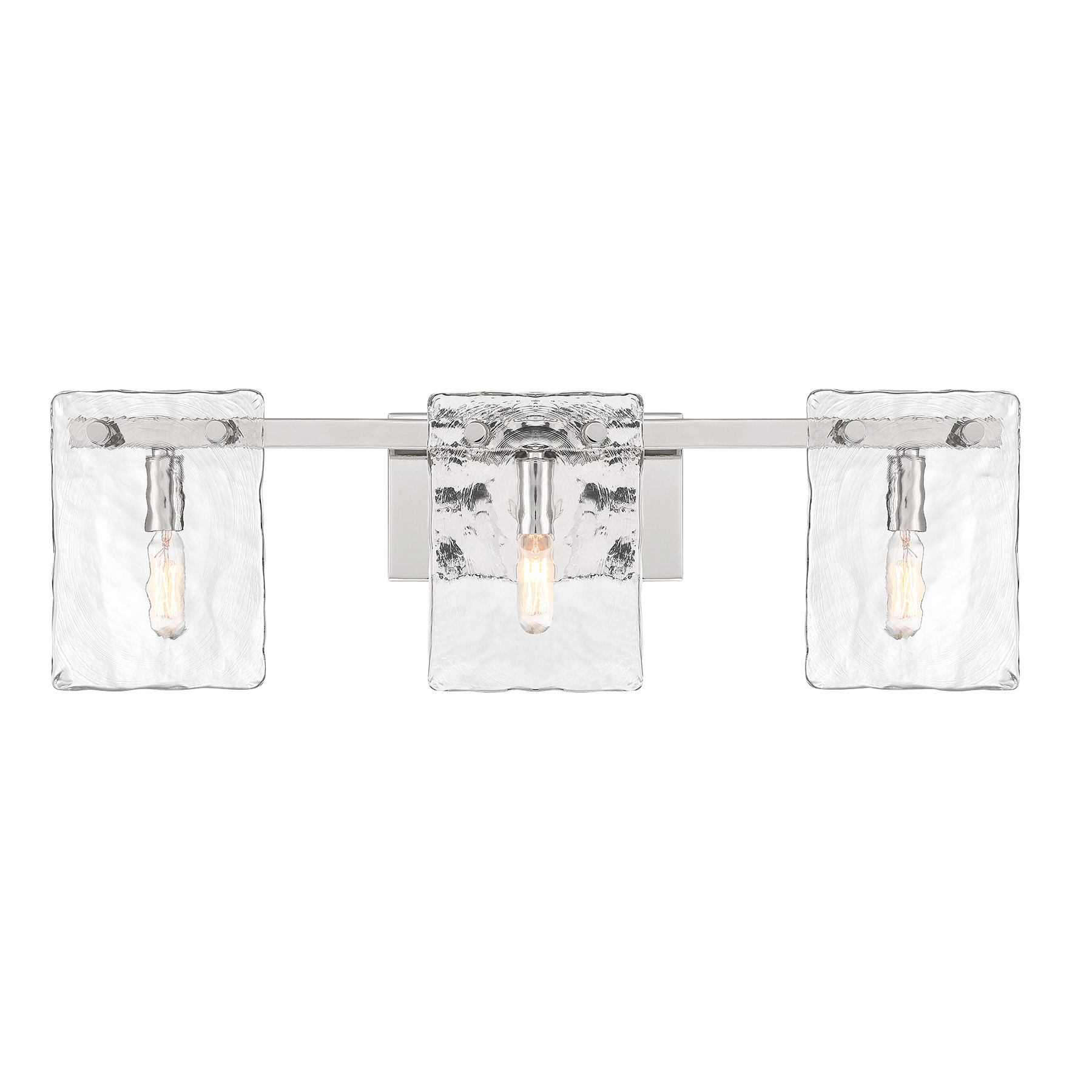 Savoy House 8-8204-3-109 Genry 3-Light Bathroom Vanity Light in Polished Nickel 25-in 3 -Light Polished Chrome Coastal Vanity light
