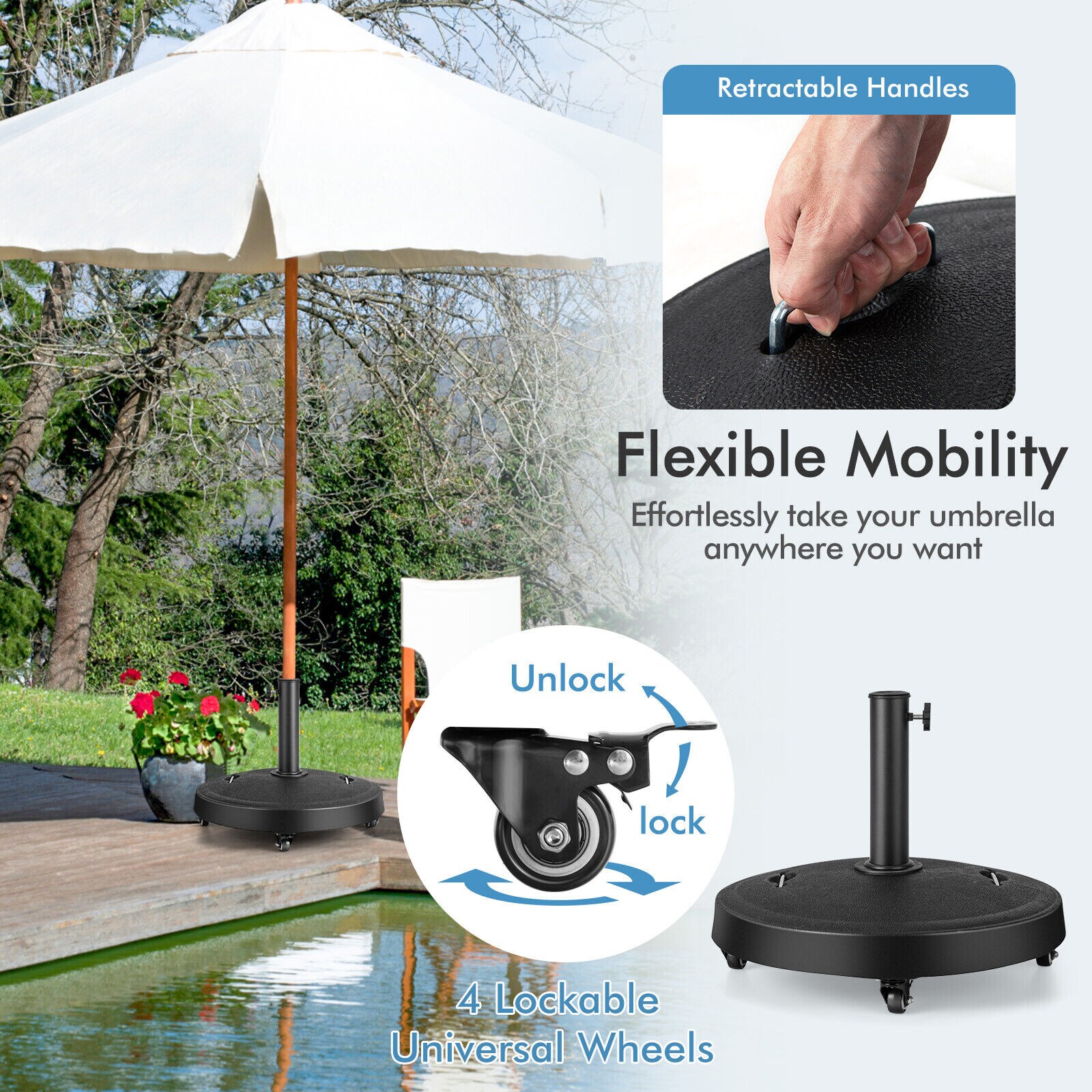 WELLFOR TDJ11204 Umbrella-Bases - View #4