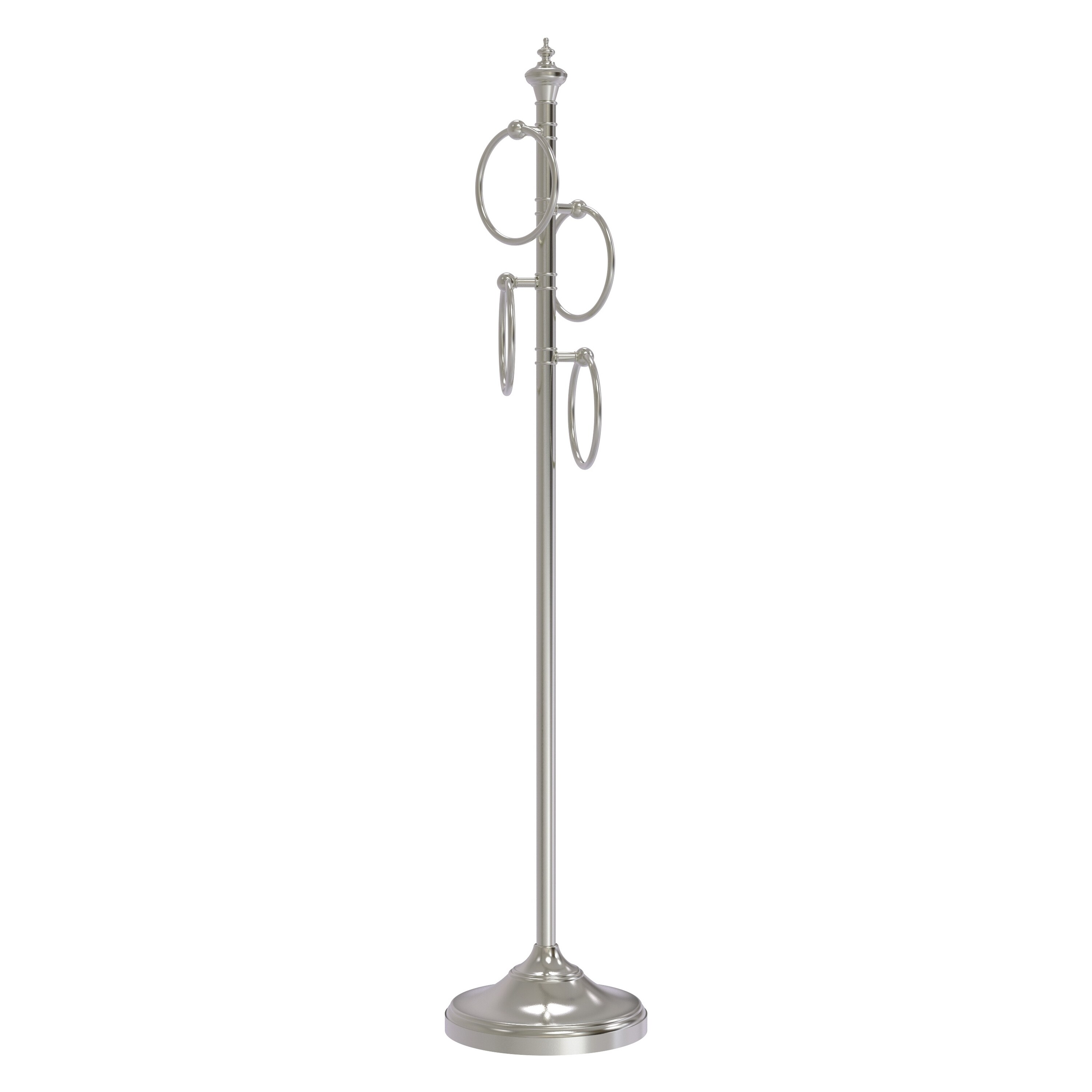 Allied Brass TS-D1-SN Satin Nickel Freestanding floor Single Towel Ring