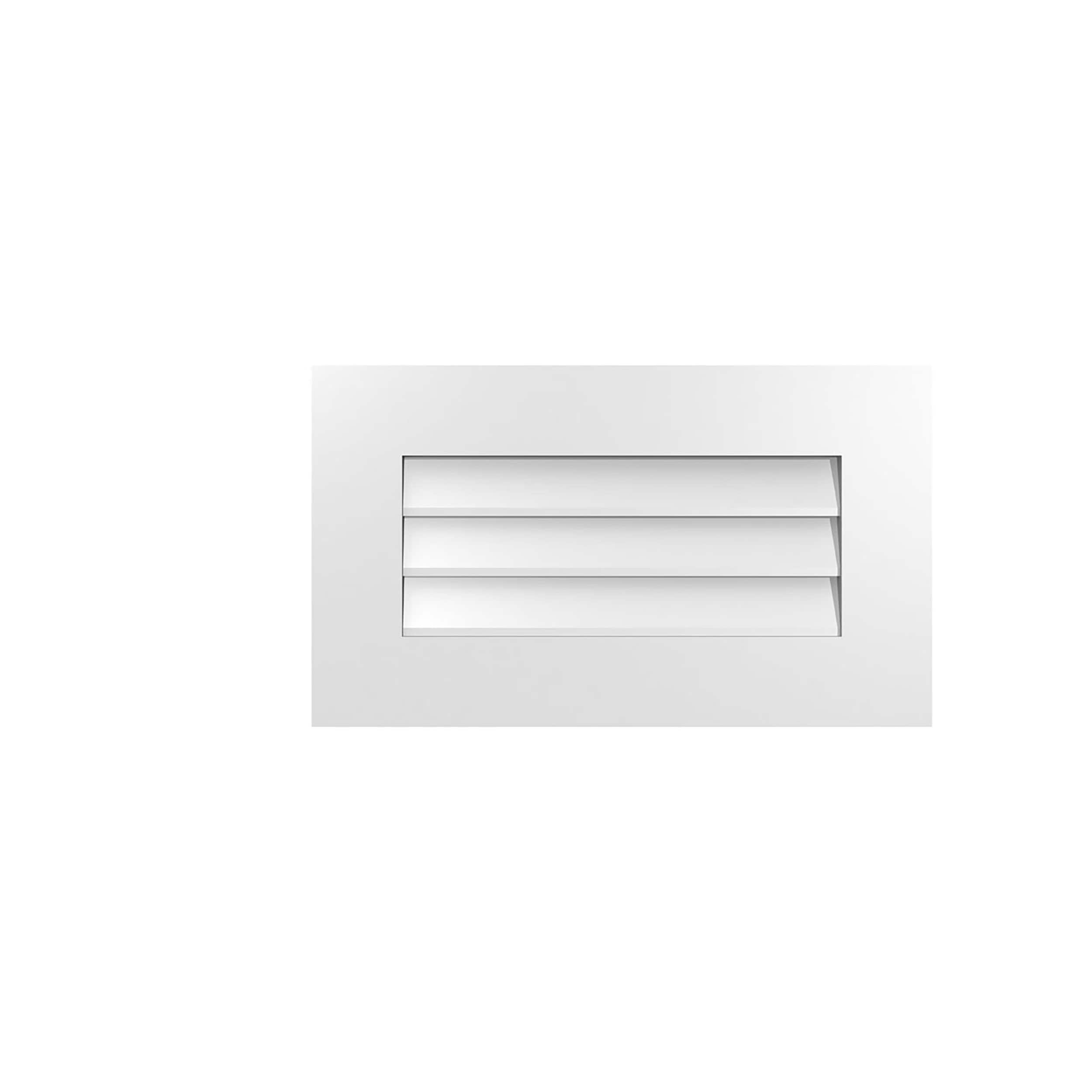 Ekena Millwork GVPVE24X1401SN 24-Inches x 14-Inches Off-white Rectangle PVC Gable Louver Vent
