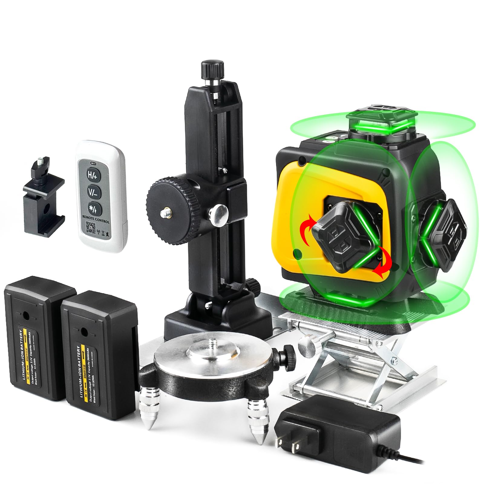KHKFY  4D 16 Line Laser Level with Rotatable Laser Window and 4 Times 360 Degree Self Leveling Cross Line Laser for Construction Tile Ceiling