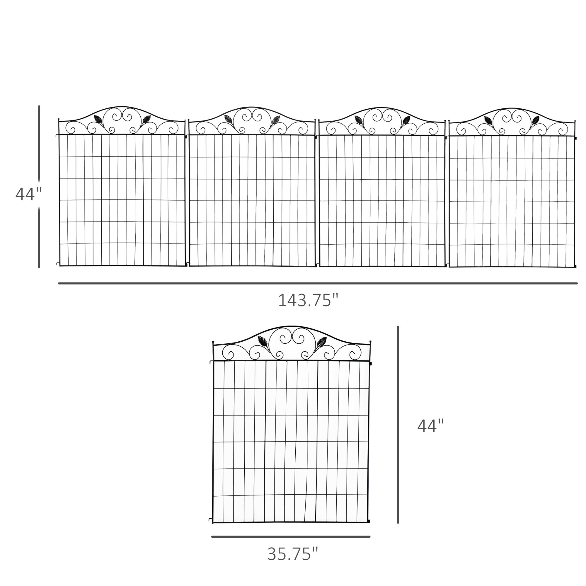 AHIOU HOME ZAAHG-P174526GF Garden-Utility-Fencing - View #10