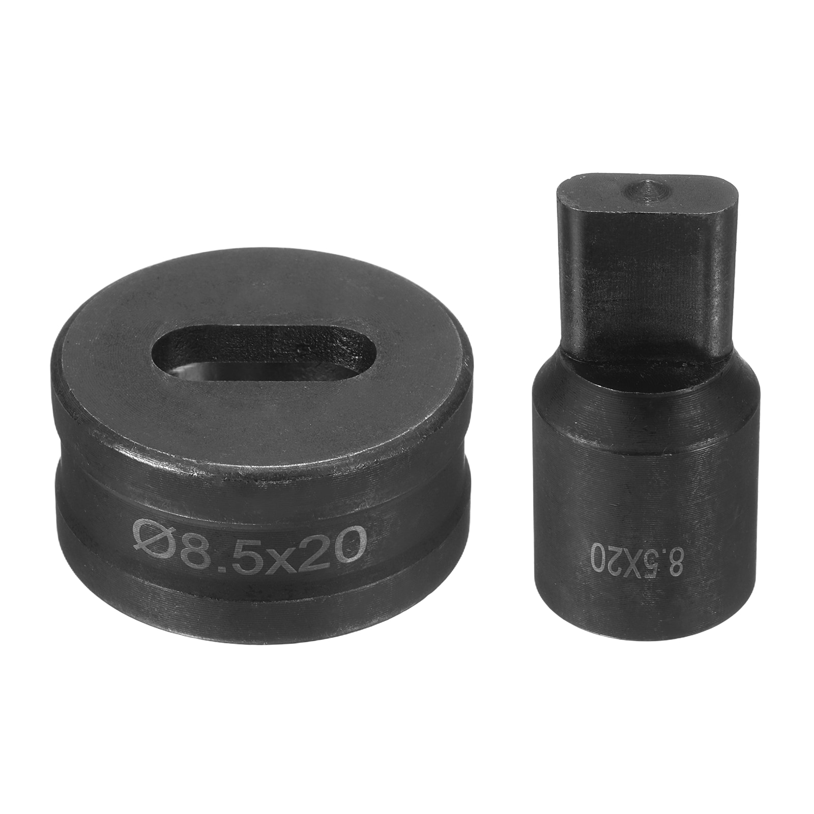 Harfington Hydraulic Hole Punch Die 8.5mm x 20mm Oval Hole 40Cr Steel Electric Punching Kit for CH70 Electric Punching Machine Black #S26031100UX5613